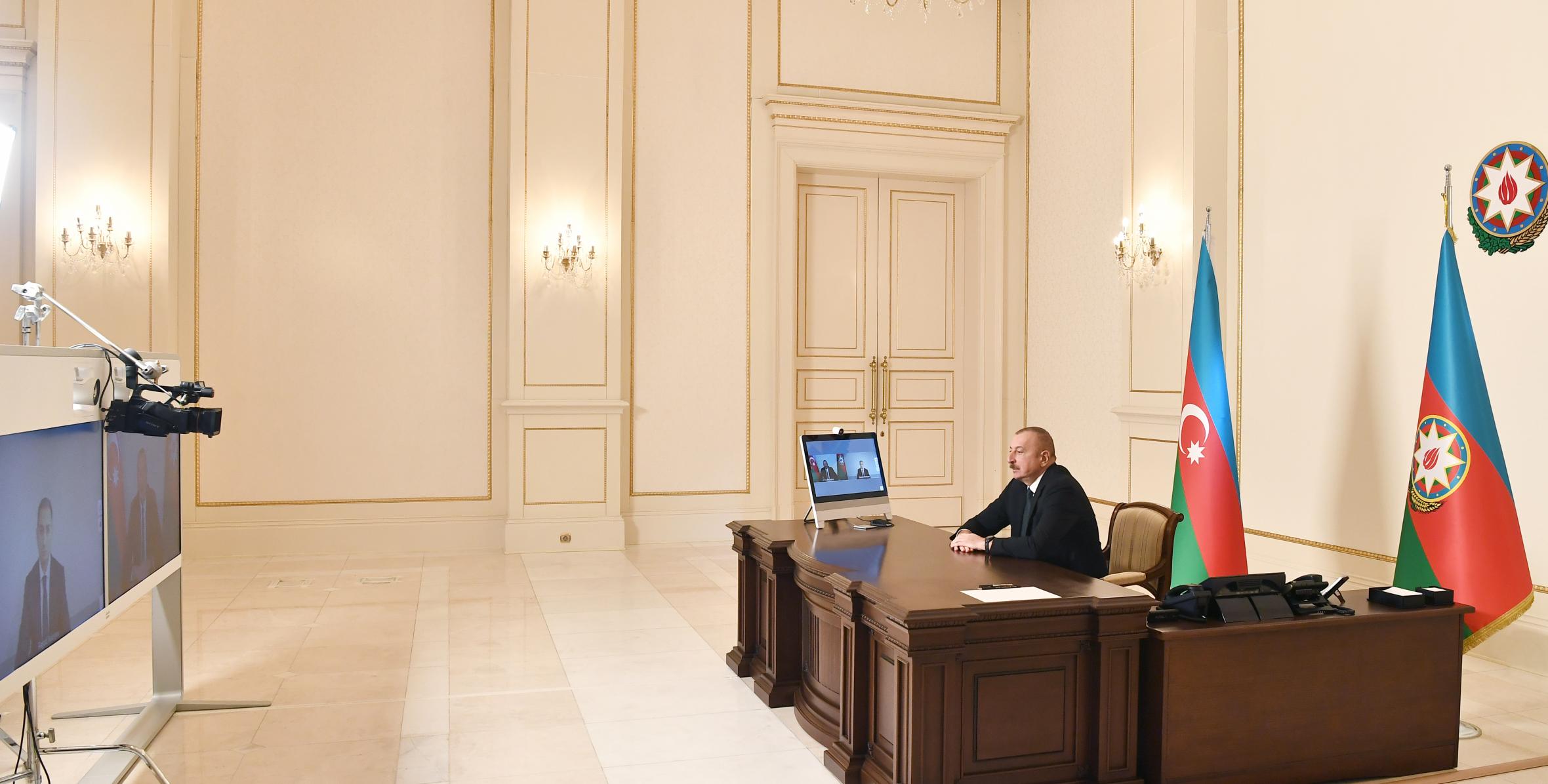 President of the Republic of Azerbaijan Ilham Aliyev has received in a video format Rashad Nabiyev on his appointment as Minister of Transport, Communications and High Technologies.