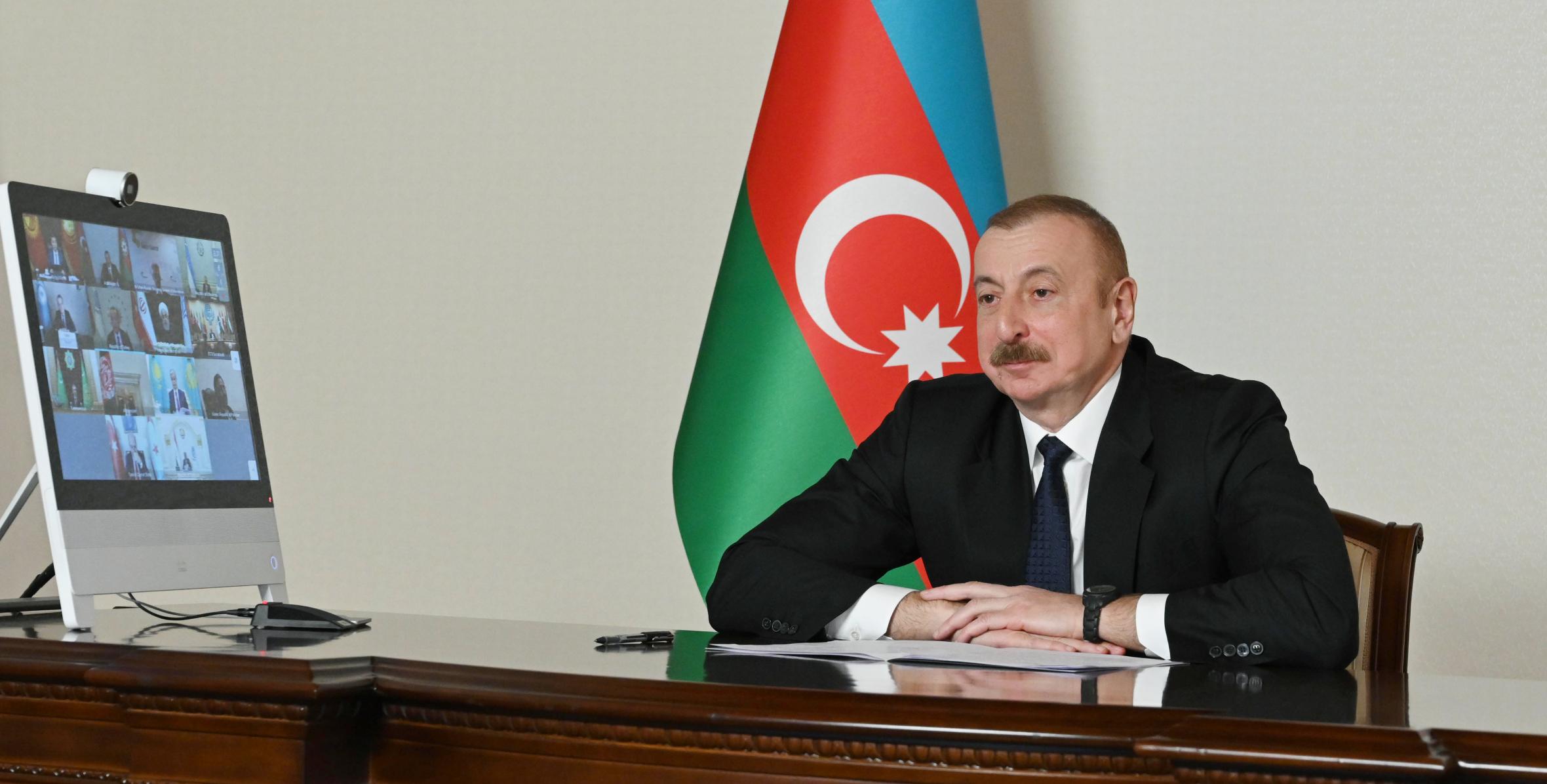 Ilham Aliyev made speech at virtual Summit of Economic Cooperation Organization