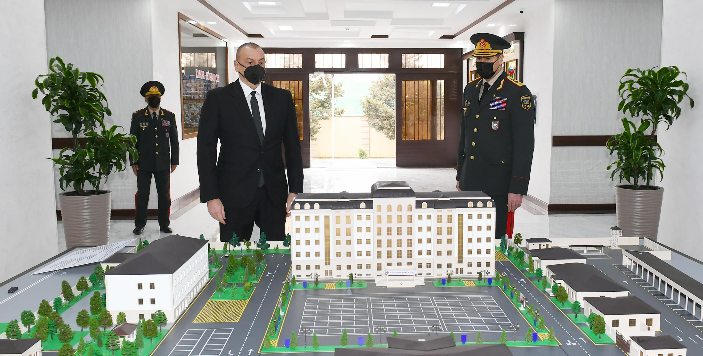İlham Əliyev Daxili Qoşunların yeni inşa olunan “N” hərbi hissəsinin açılışında iştirak edib