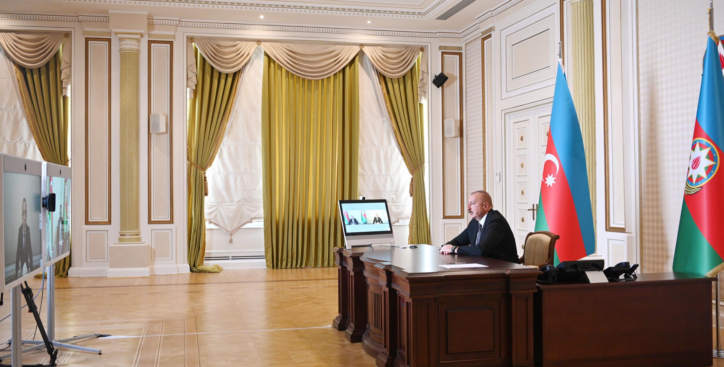 Ilham Aliyev received in a video format Zaur Mikayilov on his appointment as Chairman of Azerbaijan Melioration and Water Management OJSC