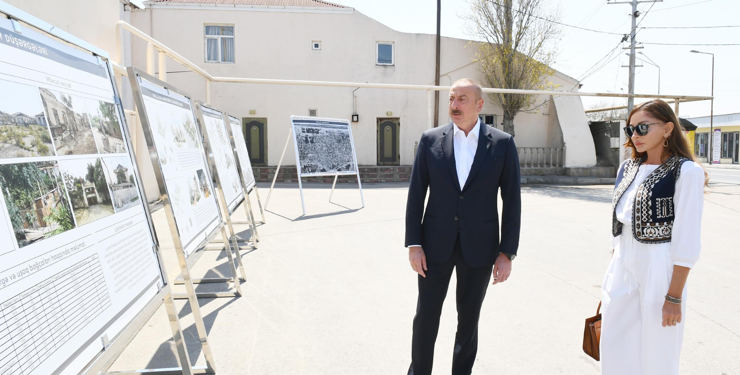 Ilham Aliyev and First Lady Mehriban Aliyeva attended renovation and restoration work in Pirshaghi settlement, Baku