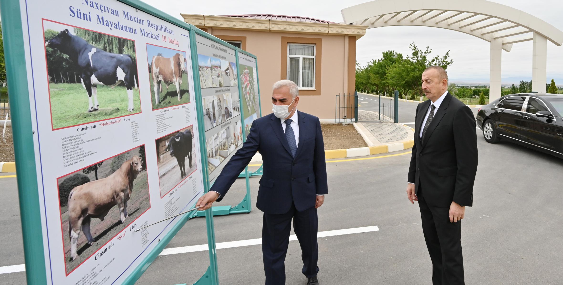 Ильхам Алиев принял участие в открытии Центра искусственного осеменения