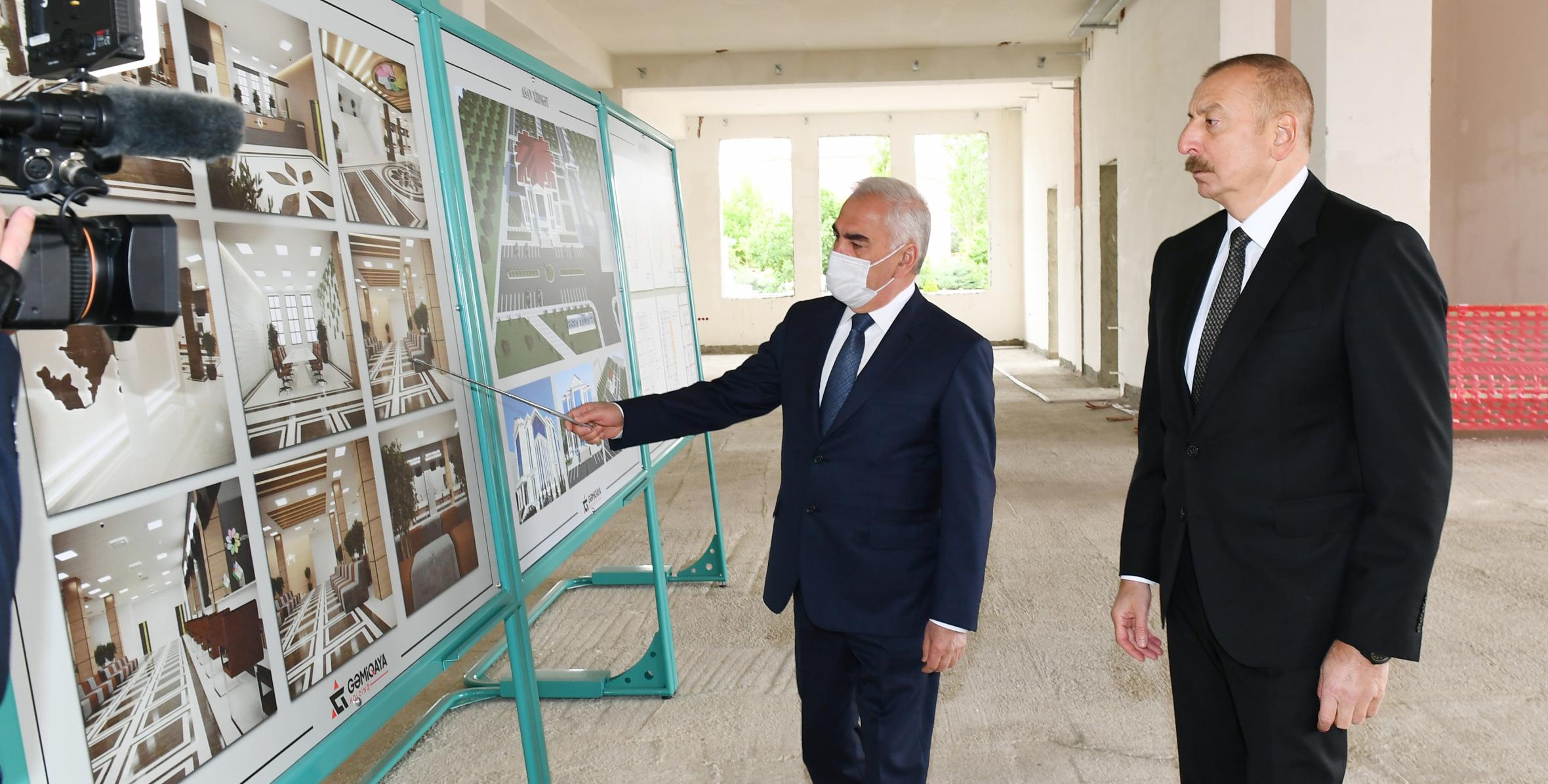 Ильхам Алиев ознакомился со строительством здания Центра ASAN xidmət в городе Нахчыван