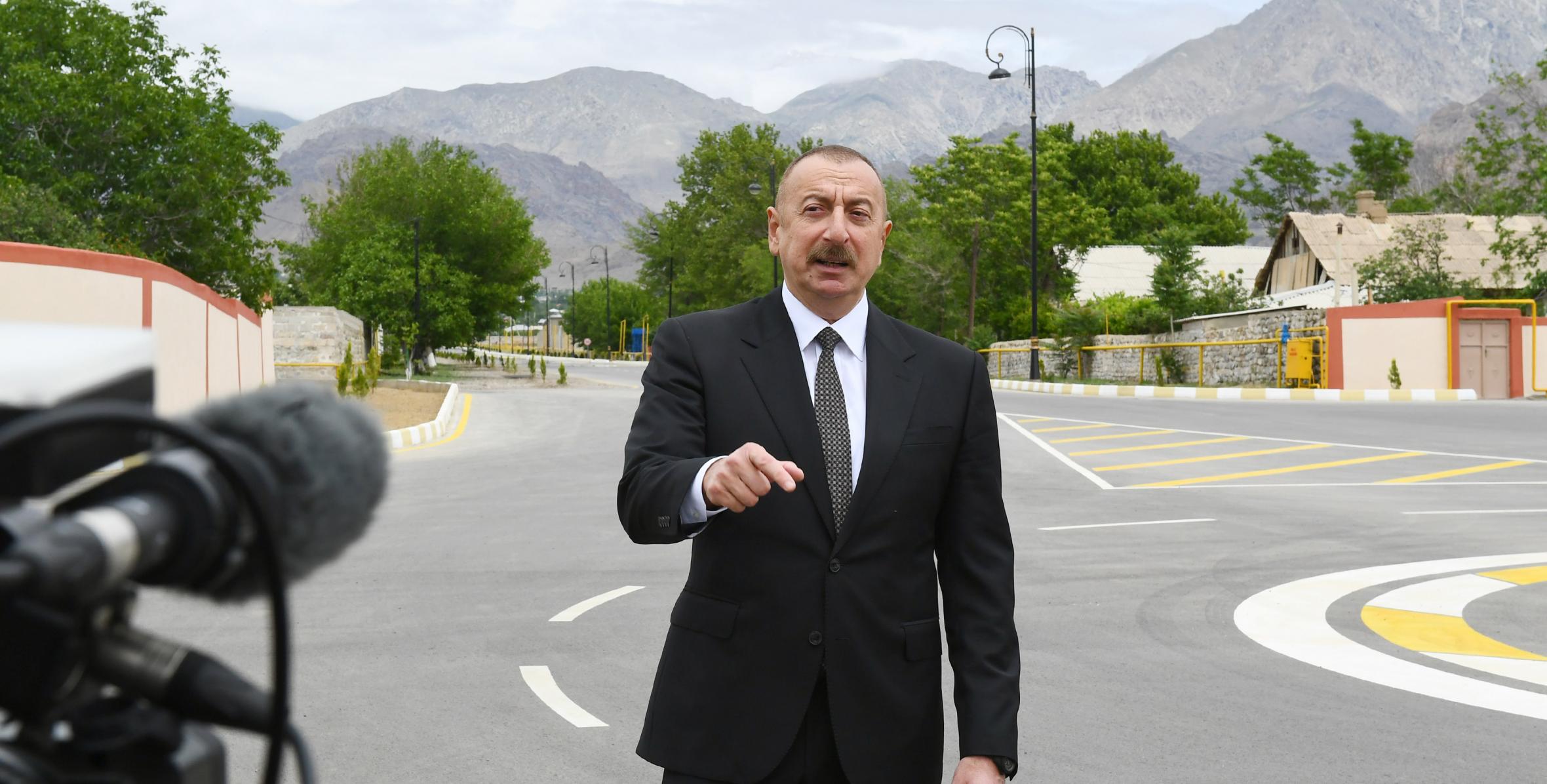 Ilham Aliyev was interviewed by Azerbaijan Television