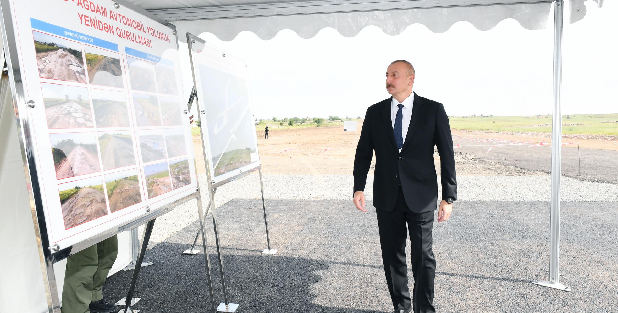 Ilham Aliyev has attended a groundbreaking ceremony of Barda-Aghdam highway