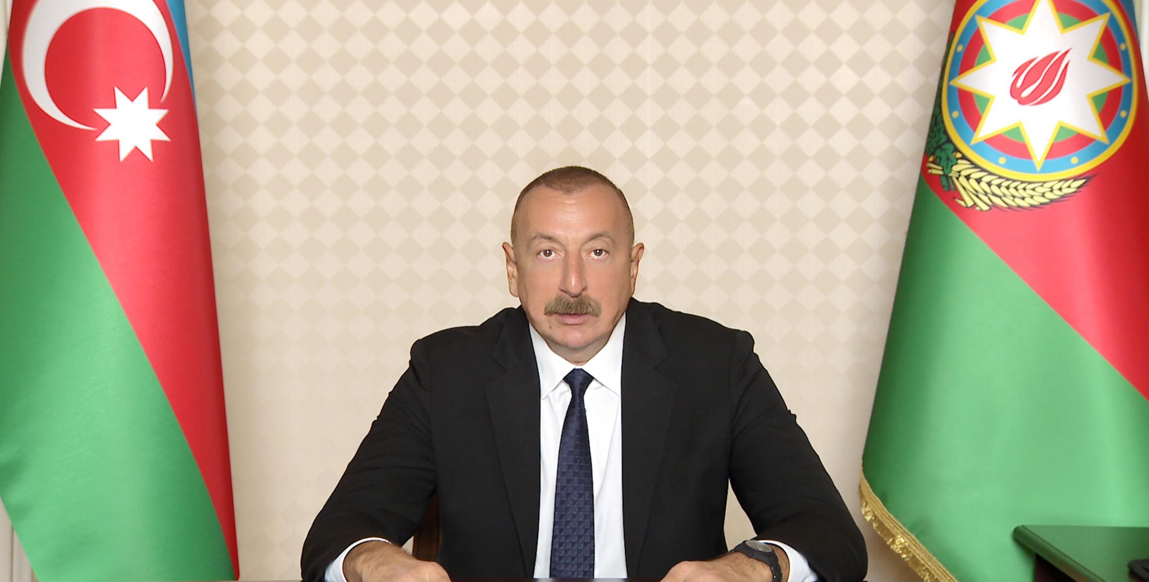 Ilham Aliyev presented in a video format at 74th session of World Health Assembly