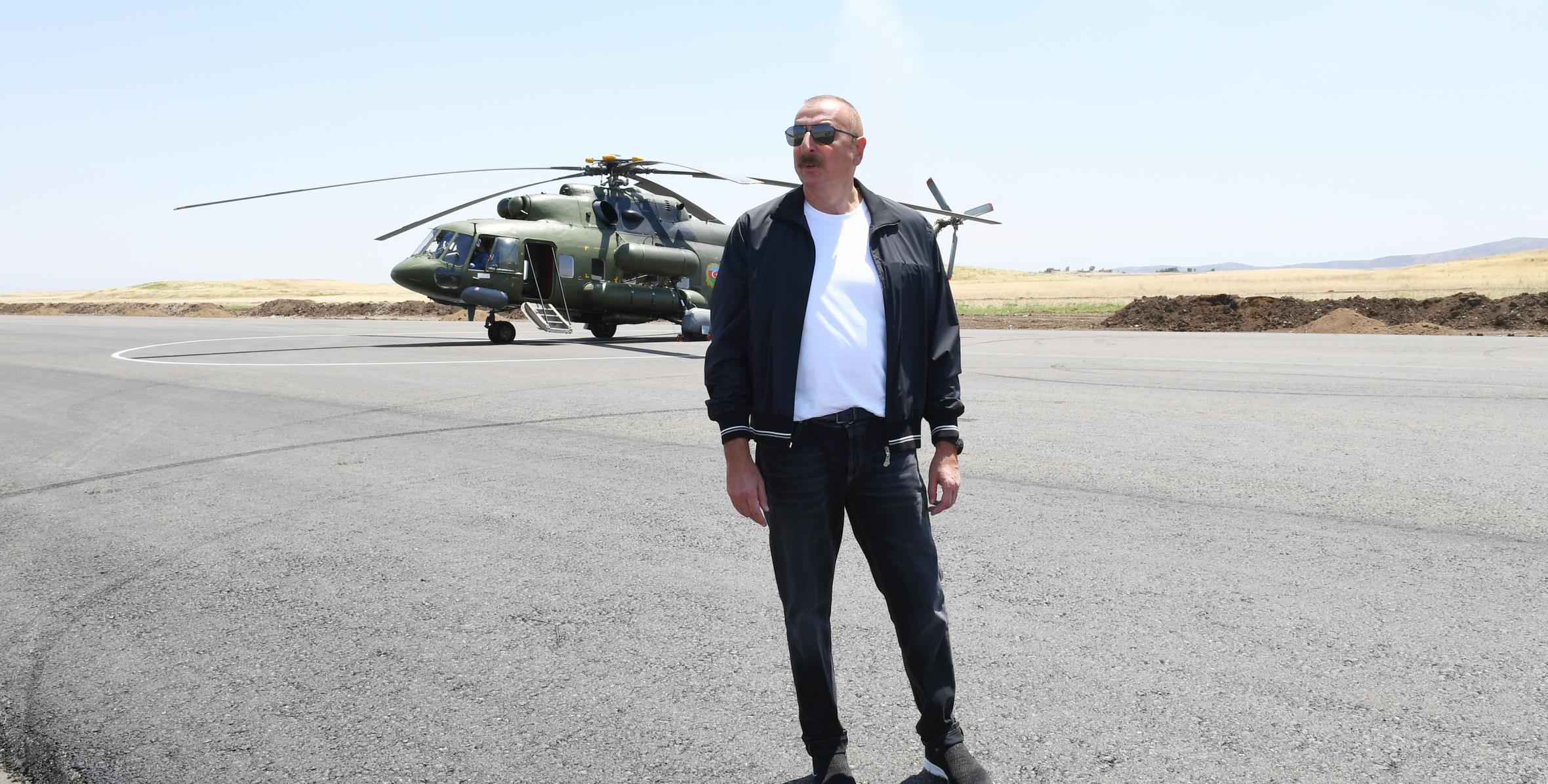 Ilham Aliyev arrived in Fuzuli district for visit