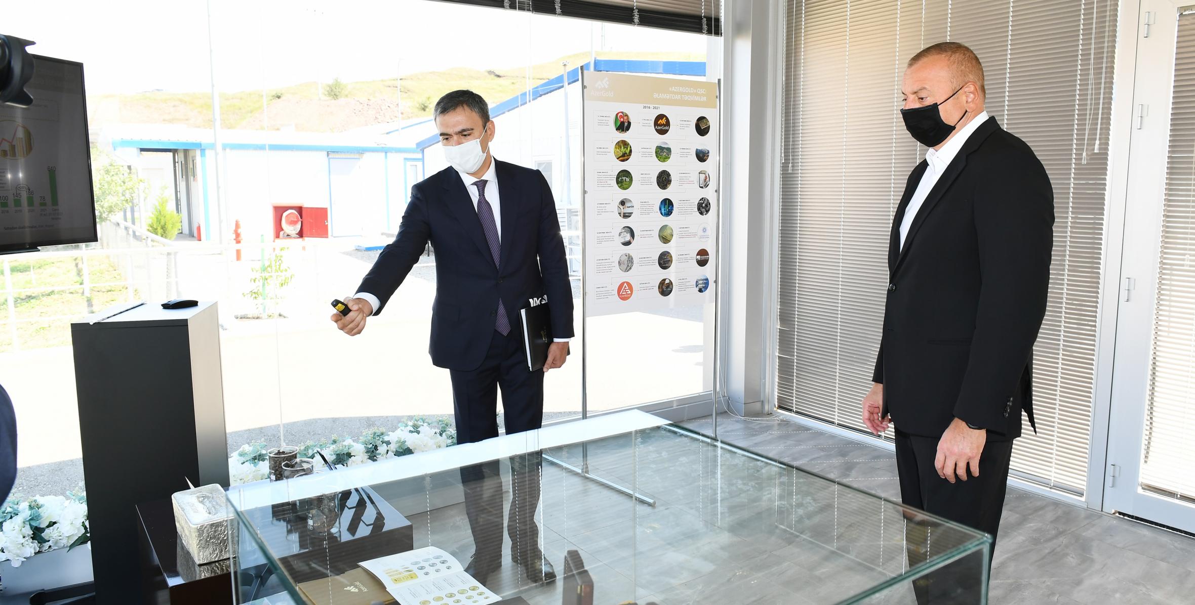 Ильхам Алиев ознакомился в Дашкесане с деятельностью Интегрированного регионального перерабатывающего комплекса «Човдар» ЗАО AzerGold