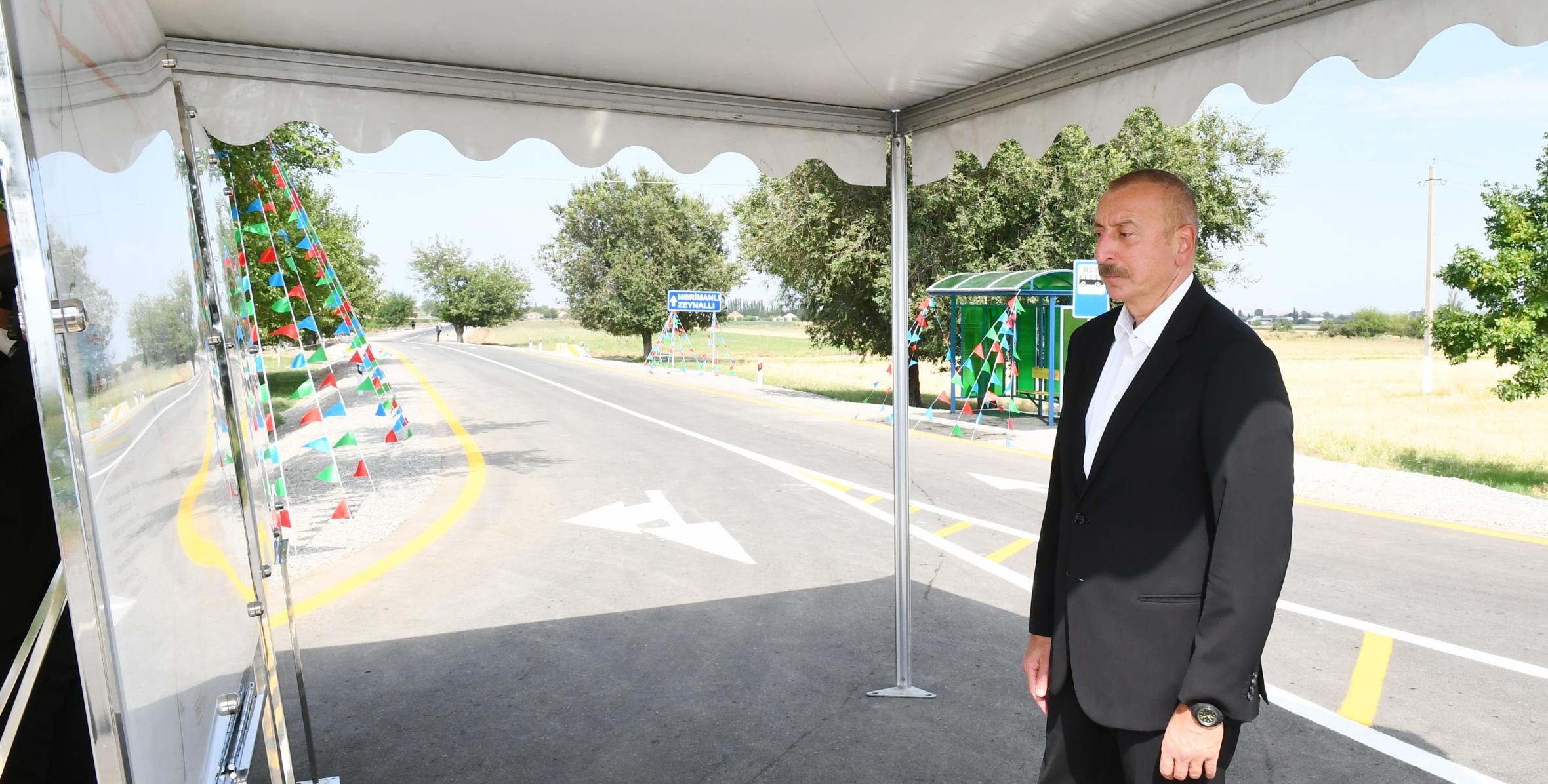 Ilham Aliyev inaugurated Alirzali-Khan Garvand-Safikurd-Tapgaragoyunlu highway in Goranboy