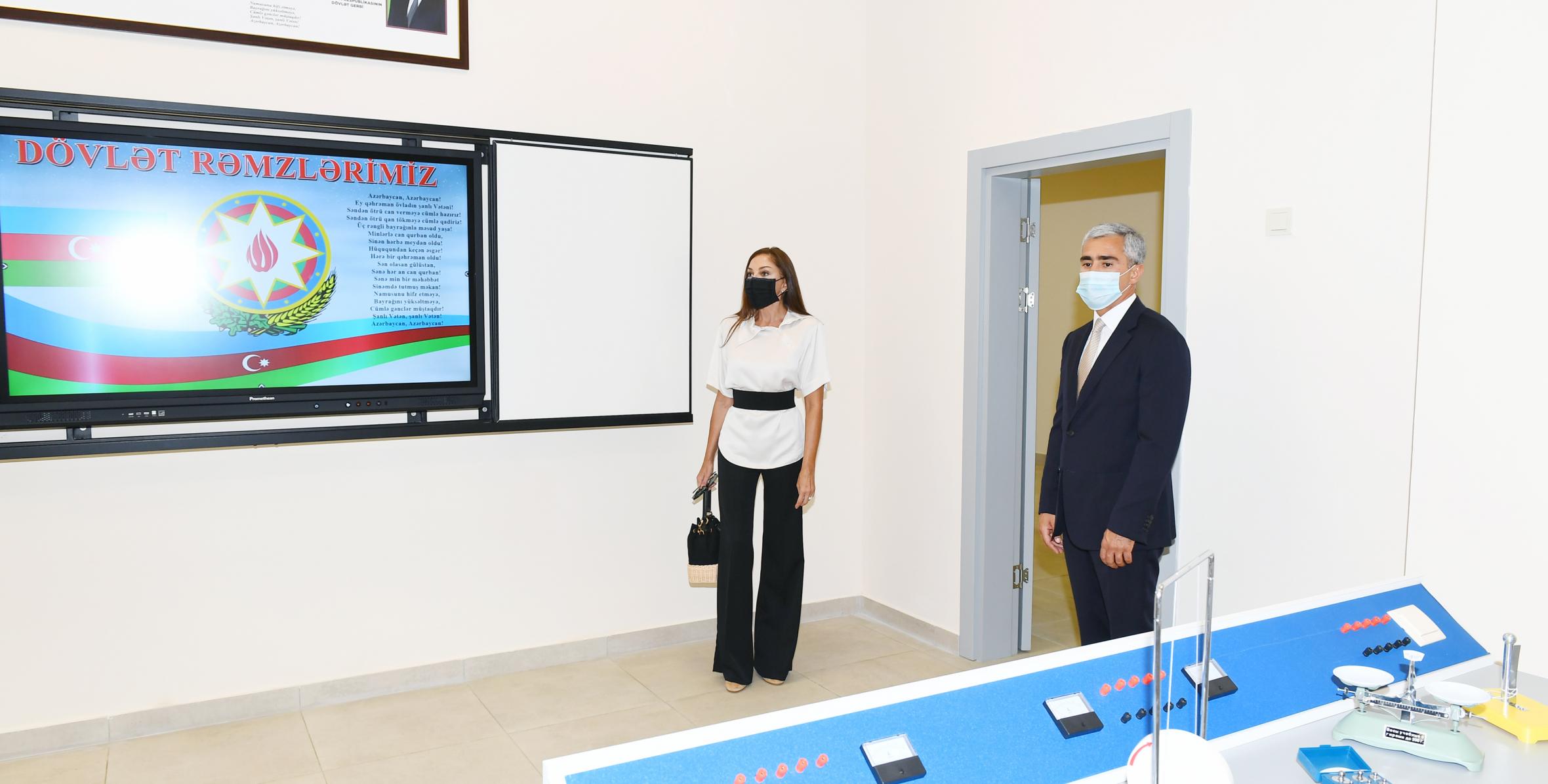 First Vice-President Mehriban Aliyeva attended inauguration of newly-reconstructed educational and training facilities in Khazar district