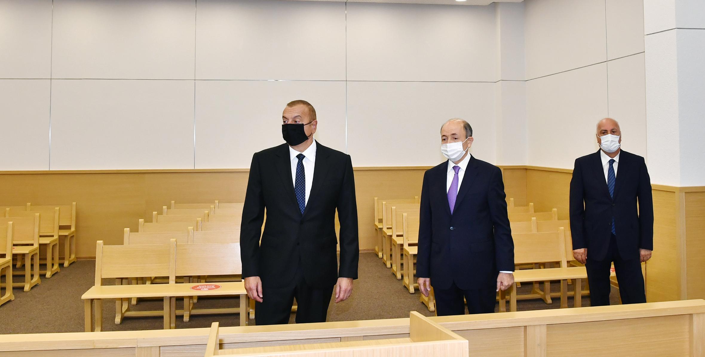 Ильхам Алиев принял участие в открытии Сумгайытского судебного комплекса