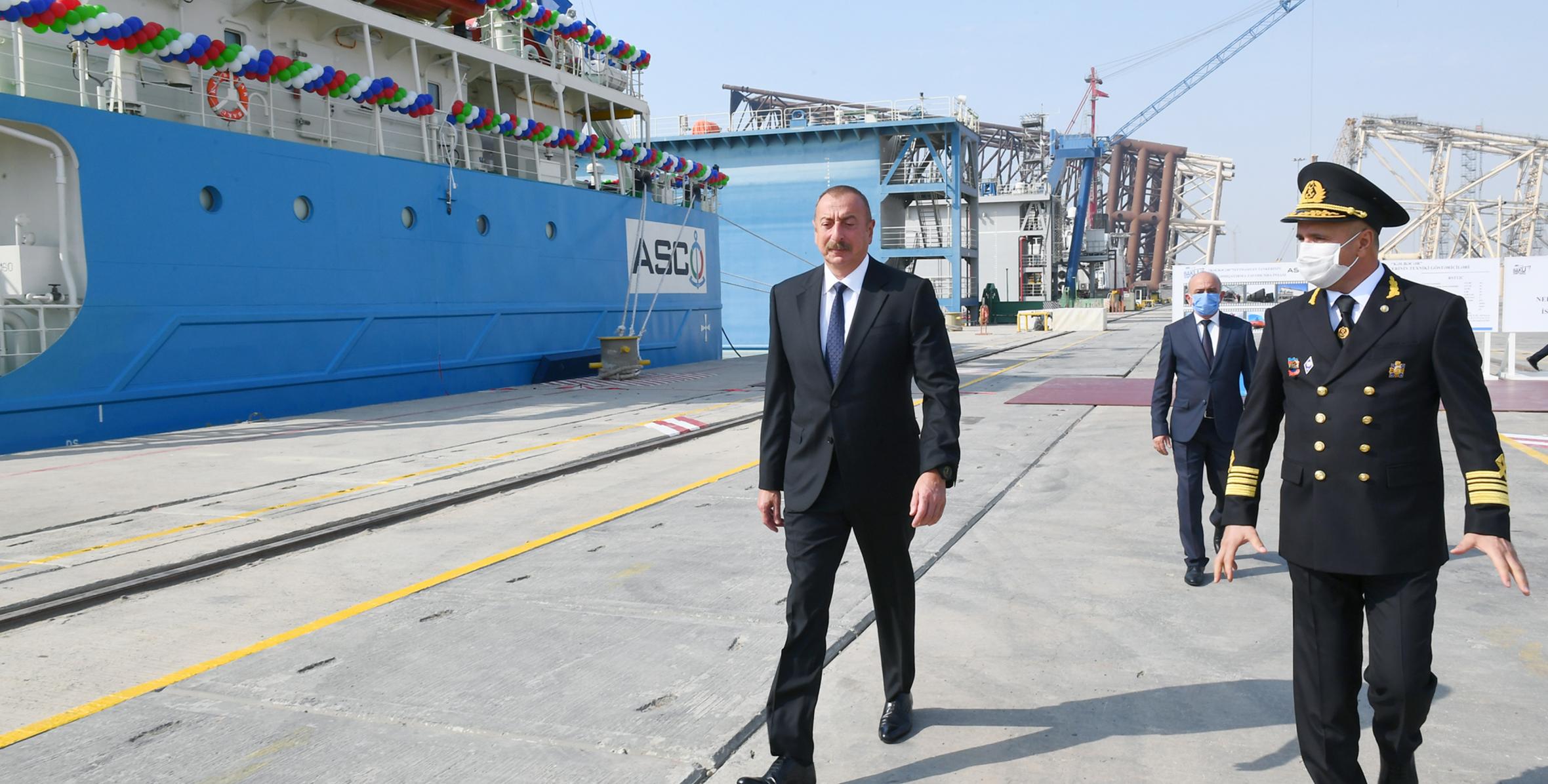 Ilham Aliyev attended ceremony of launching “Kalbadjar” oil tanker
