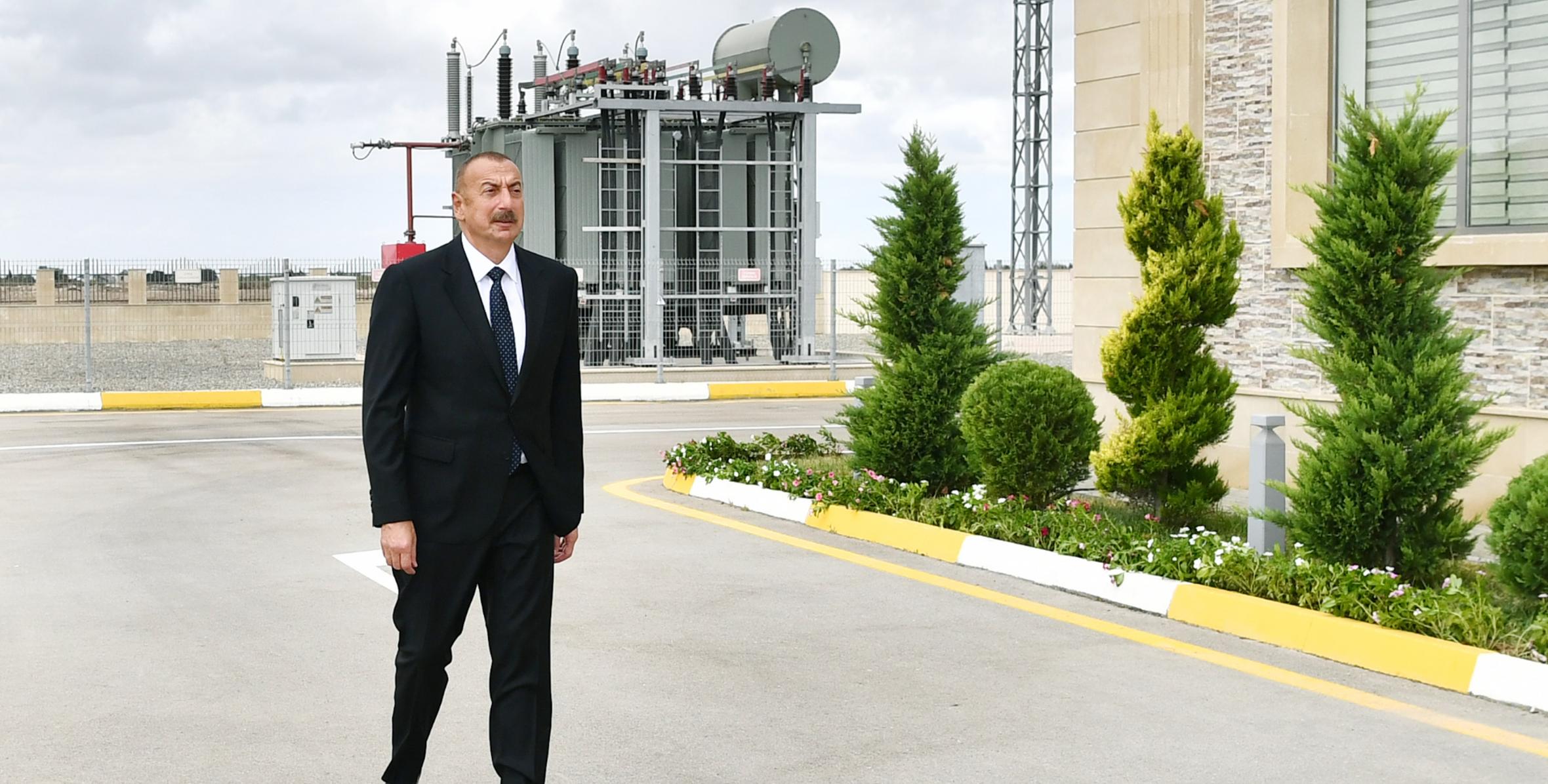 Ильхам Алиев принял участие в открытии подстанции «Бузовна-1» в Хазарском районе Баку