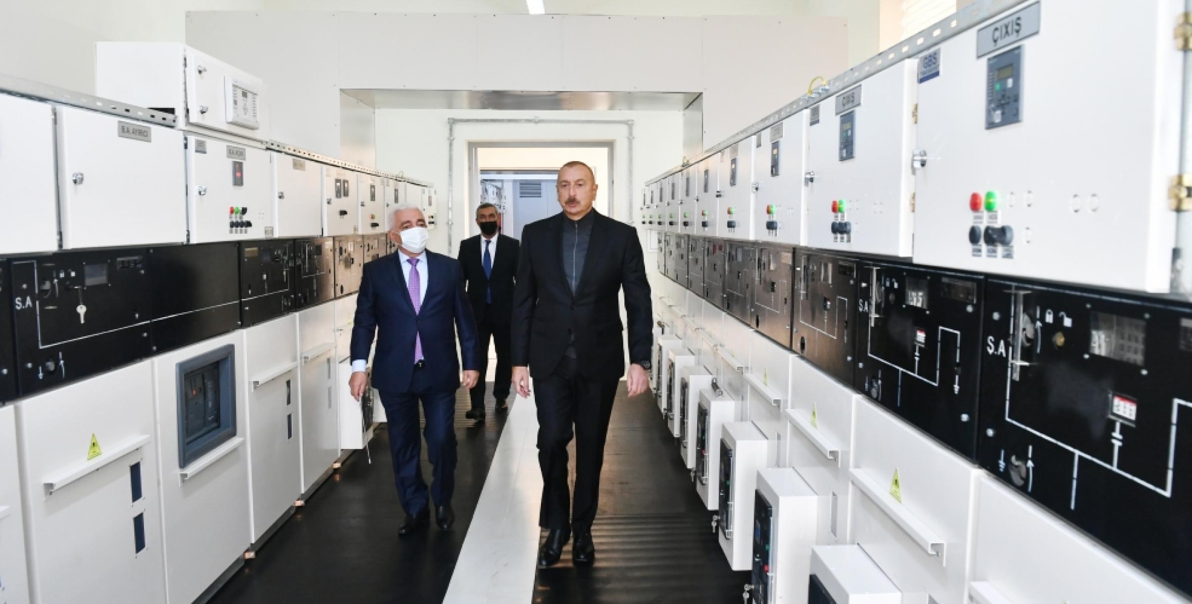 Ильхам Алиев принял участие в открытии подстанции в Джебраильском районе