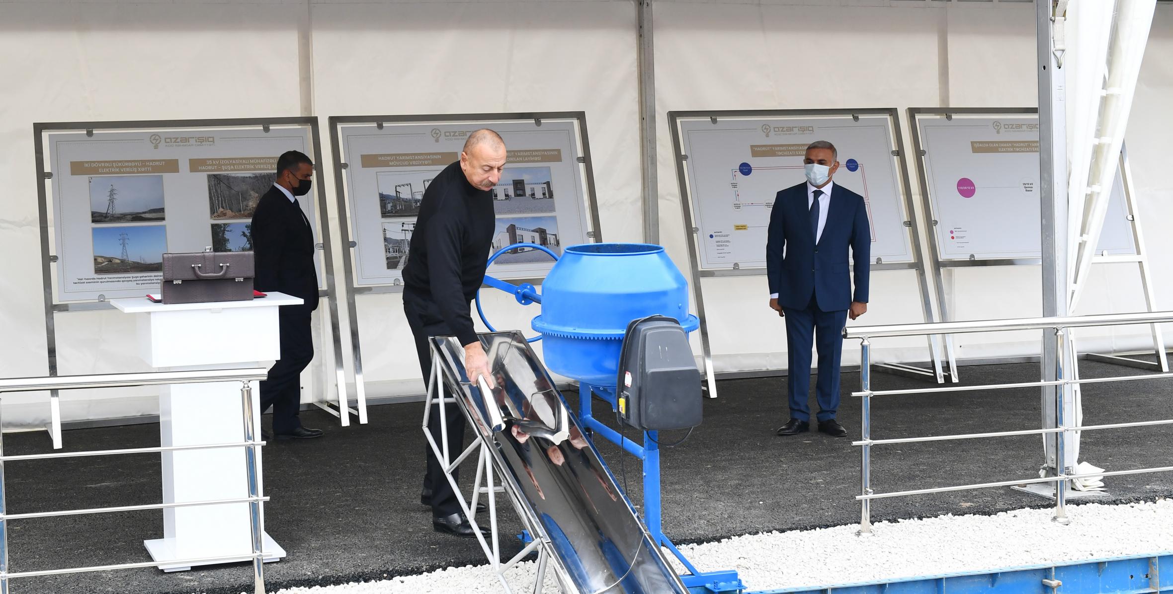 Ilham Aliyev laid foundation stone for new Hadrut junction substation