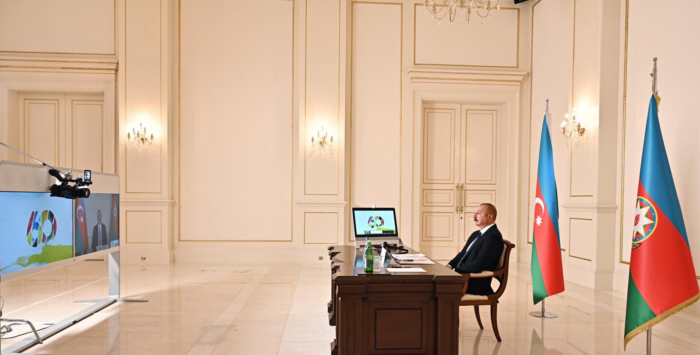 Ильхам Алиев выступил в видеоформате на Заседании высокого уровня Движения неприсоединения