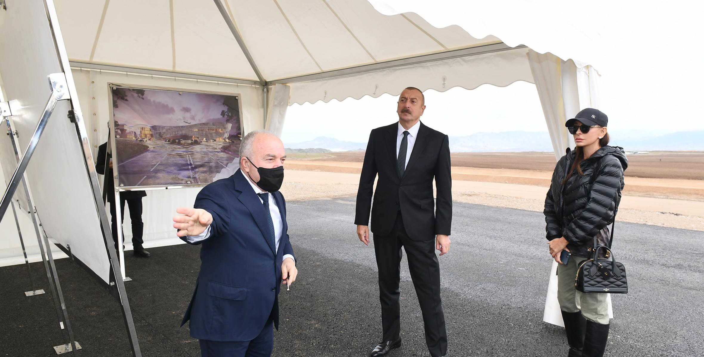 Ilham Aliyev viewed progress of construction work at Zangilan International Airport