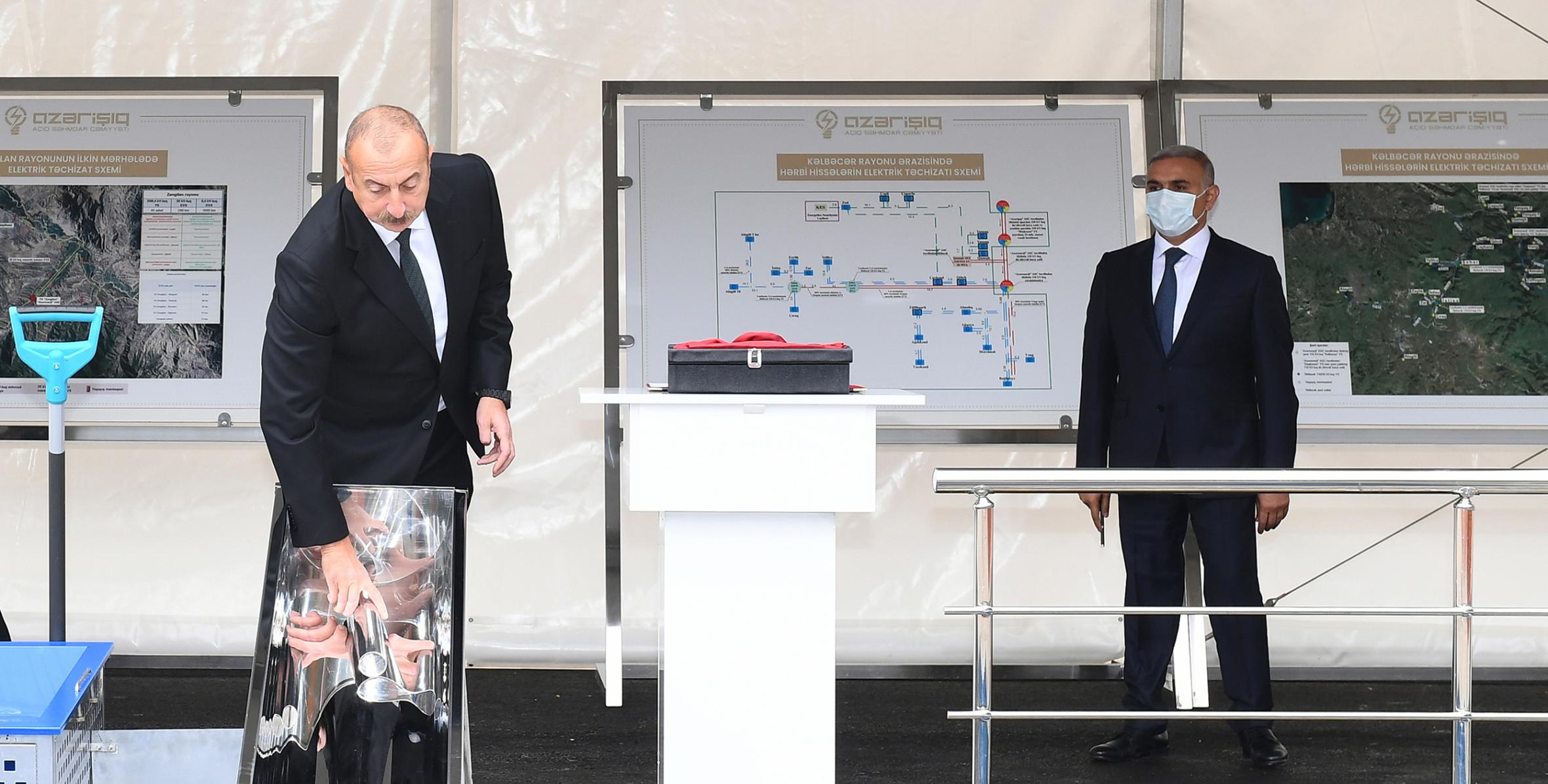 Ilham Aliyev laid foundation stone for Digital Substation in Zangilan district