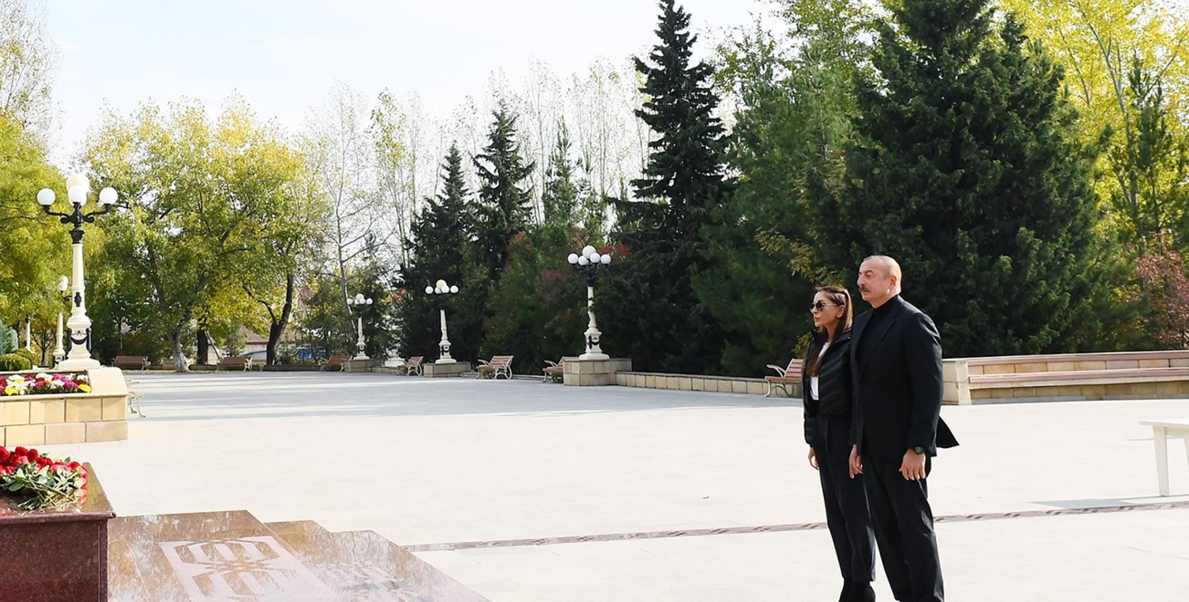 Ильхам Алиев и первая леди Мехрибан Алиева совершили поездку в Шамахинский район