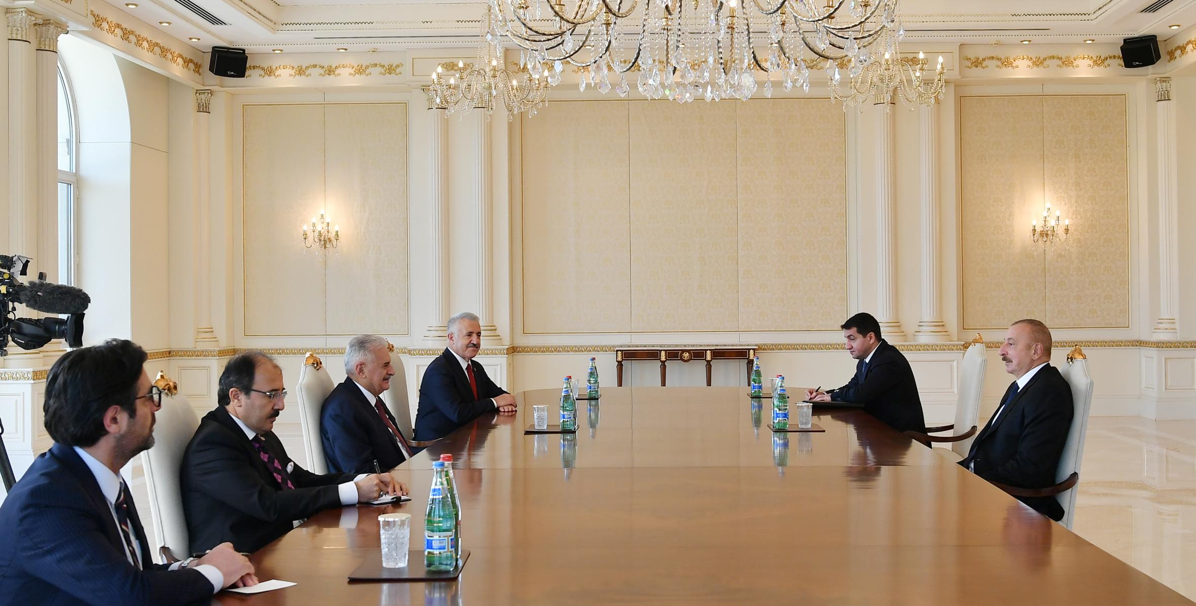 Ilham Aliyev received former Turkish PM Binali Yildirim