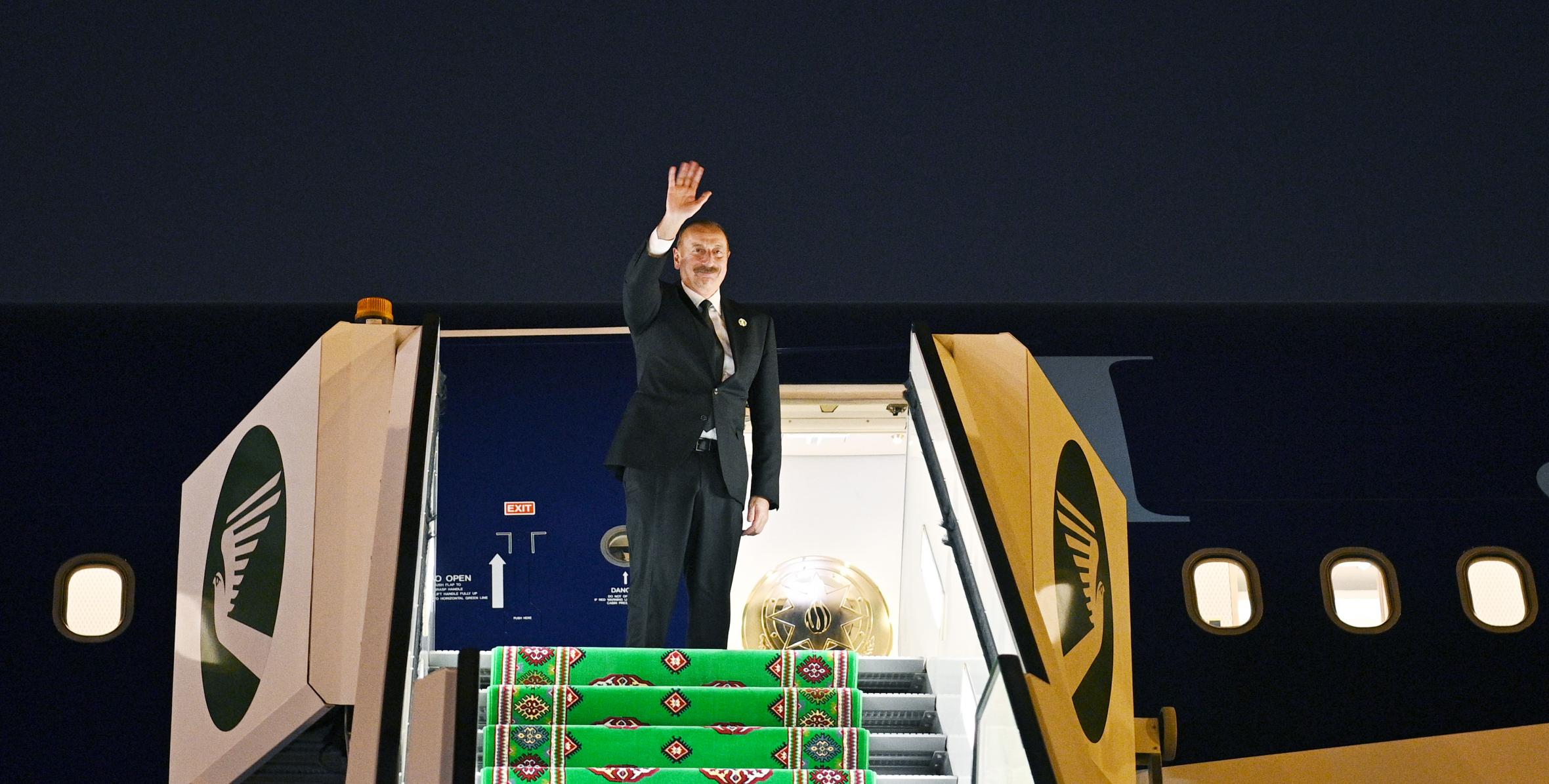 Ilham Aliyev completed his visit to Turkmenistan