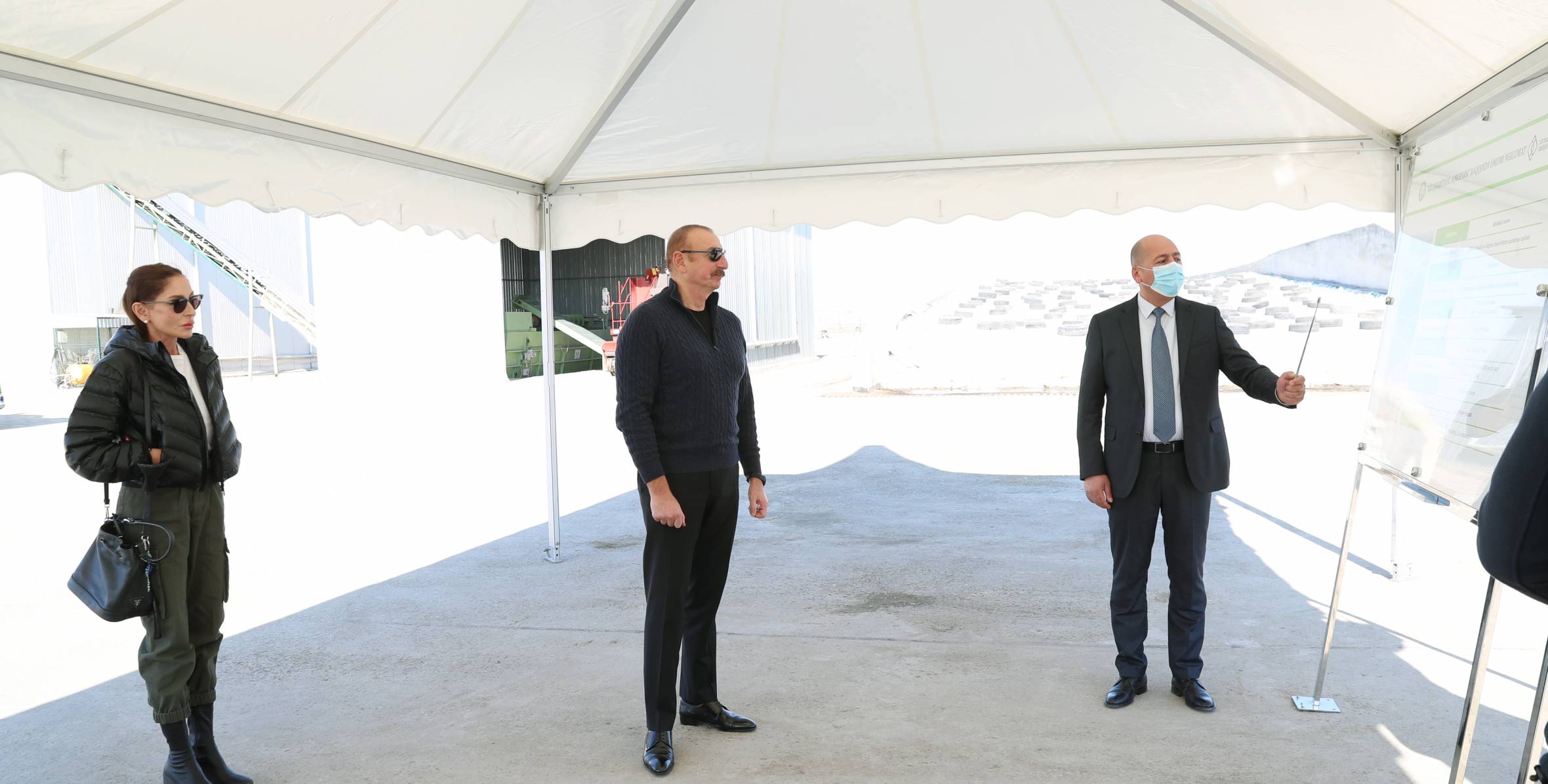 Ilham Aliyev and First Lady Mehriban Aliyeva viewed conditions created at Aghjabadi Grain Agropark