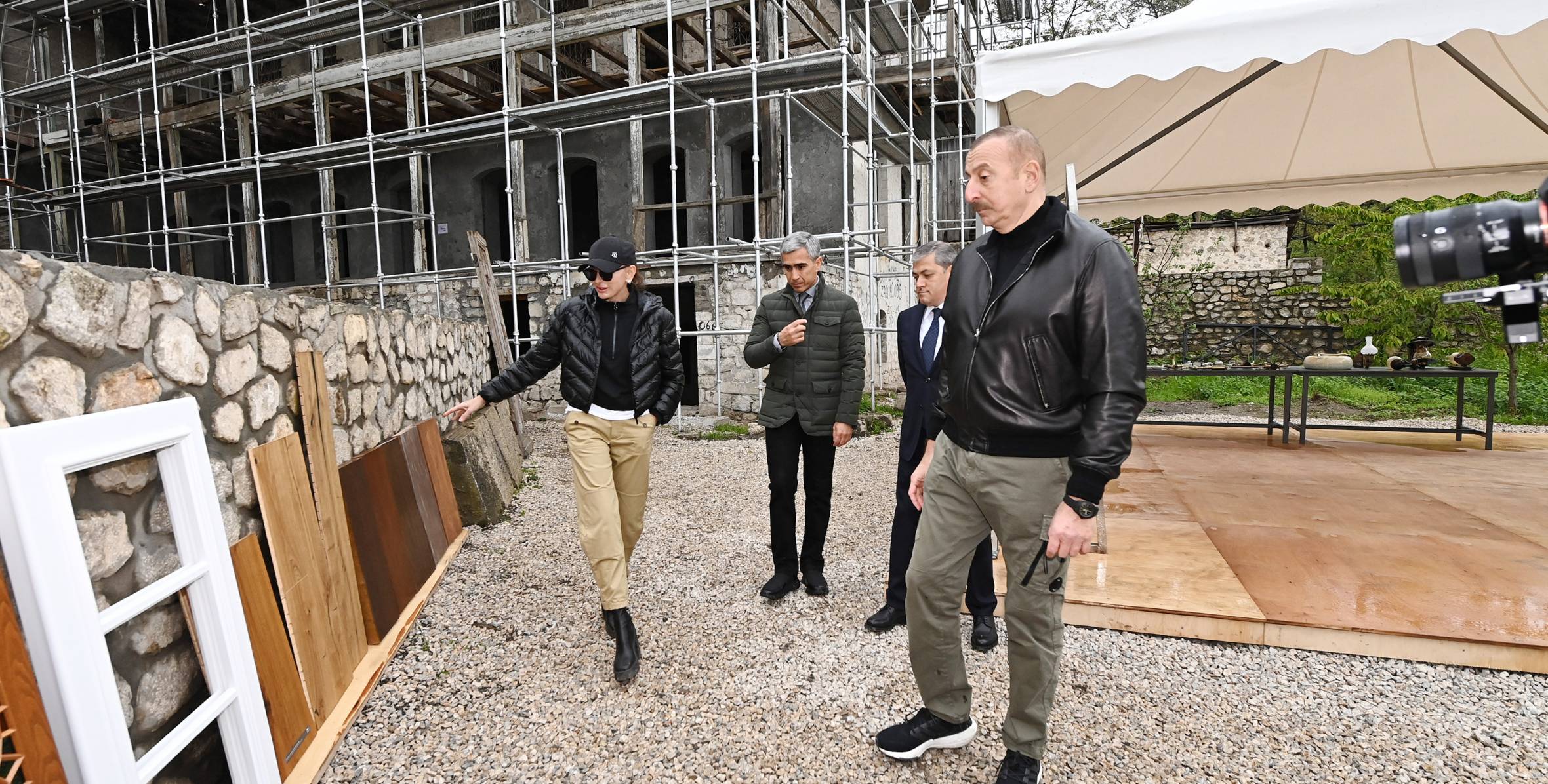 Ilham Aliyev and First Lady Mehriban Aliyeva visited future location site of Shusha Boutique Hotel