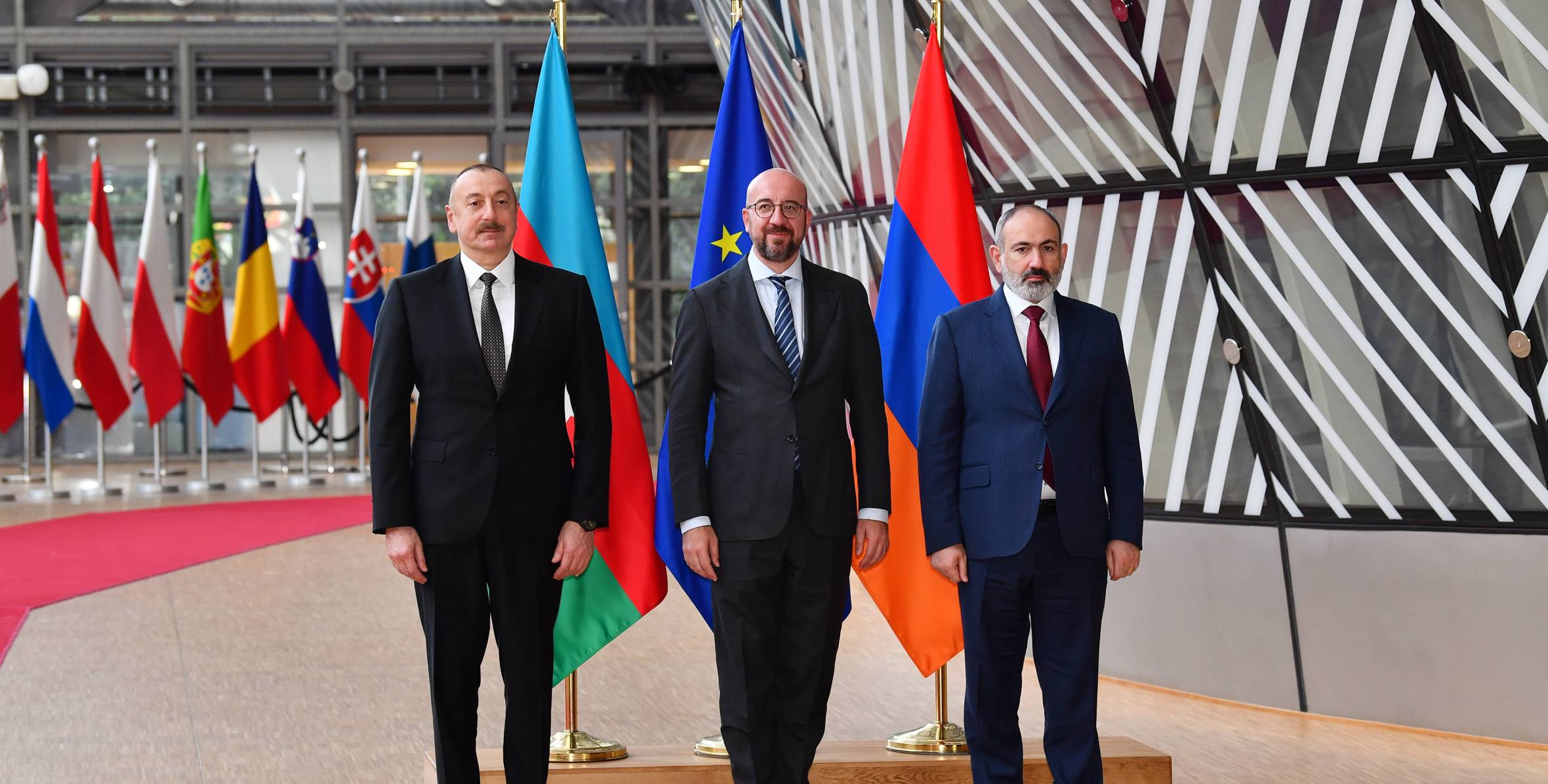 Ilham Aliyev had meeting with President of European Council and Prime Minister of Armenia in Brussels