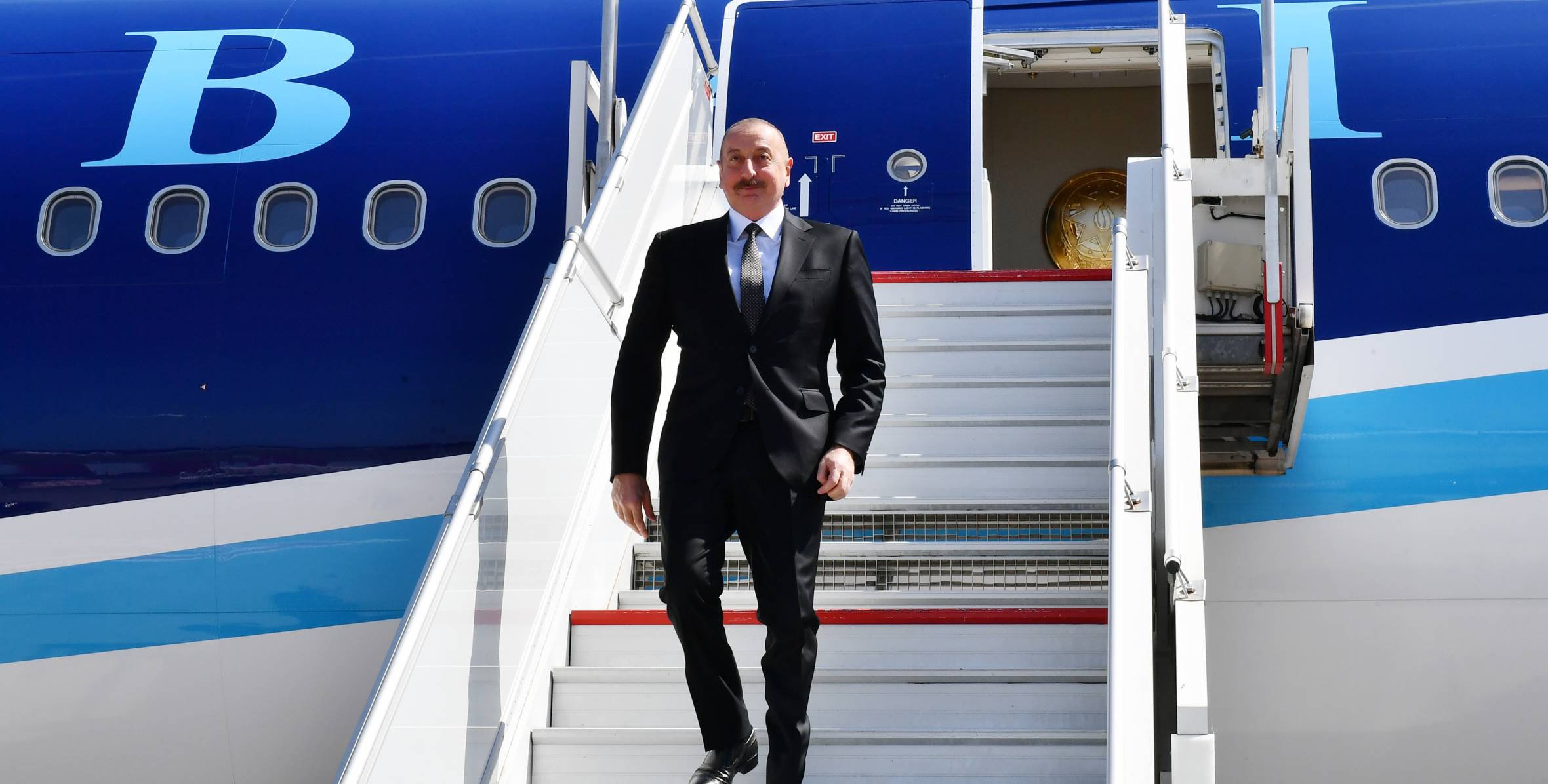 Ilham Aliyev arrived in Brussels for working visit