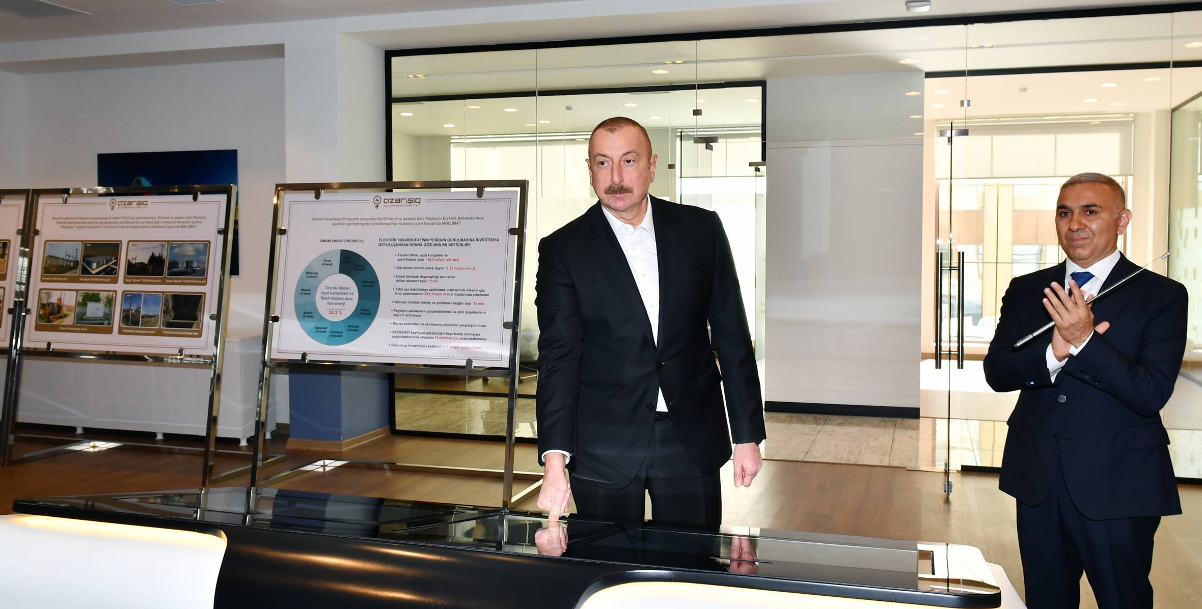 Ильхам Алиев принял участие в открытии в Баку новой электроподстанции и Главного центра цифрового управления сетями