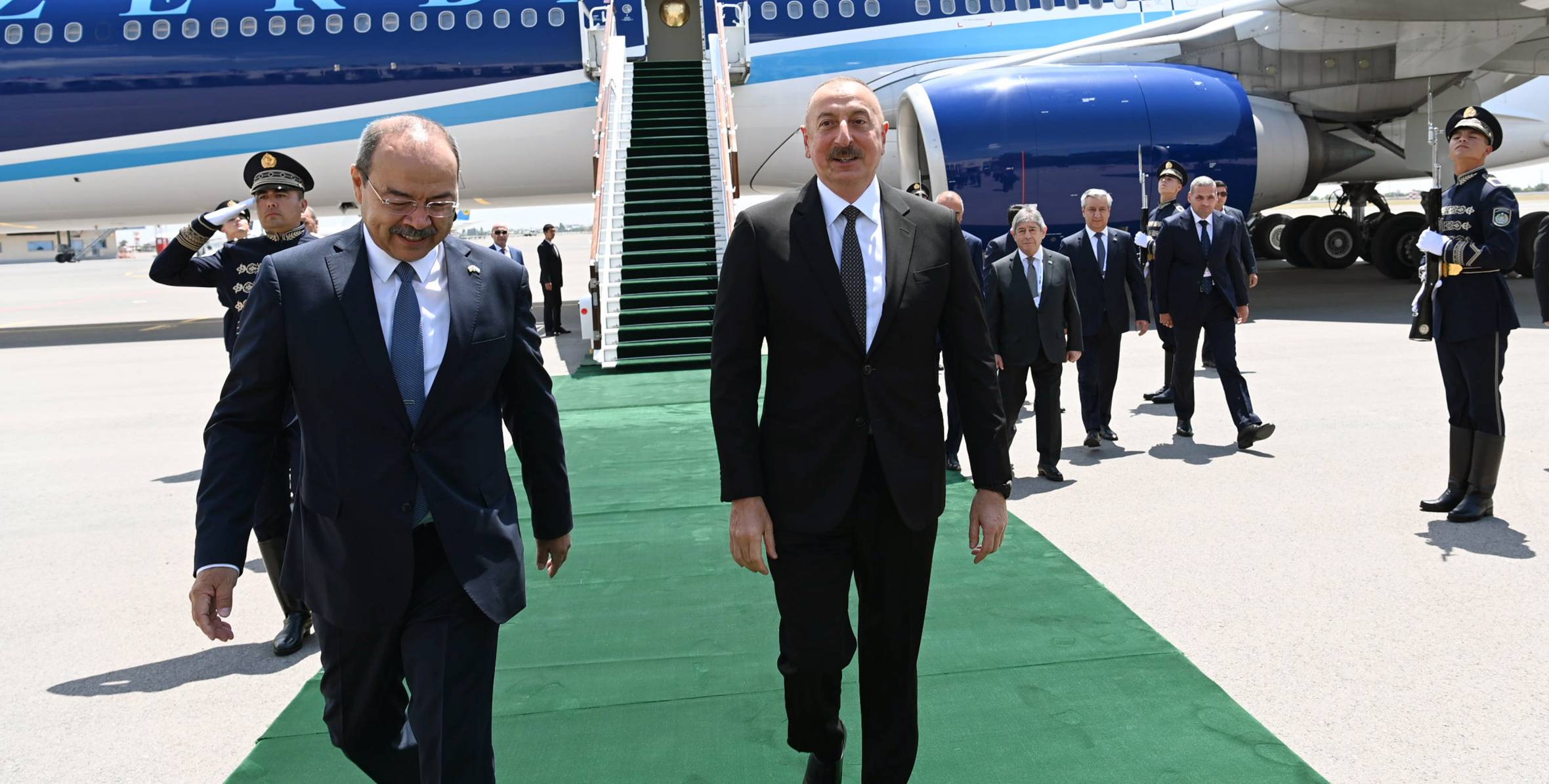 Ilham Aliyev arrived in Uzbekistan for state visit