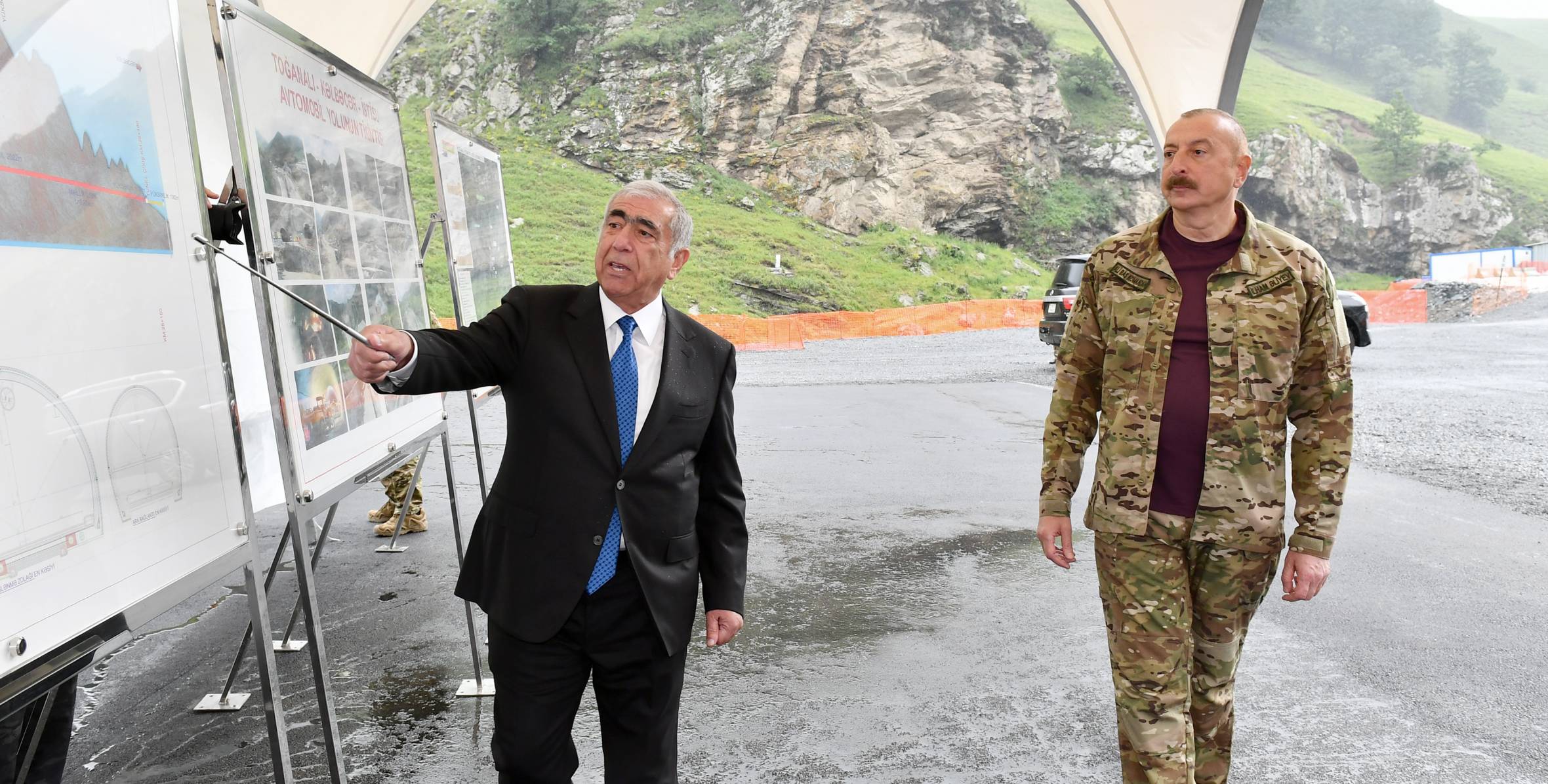 Ilham Aliyev viewed the construction of two tunnels in the Goygol district