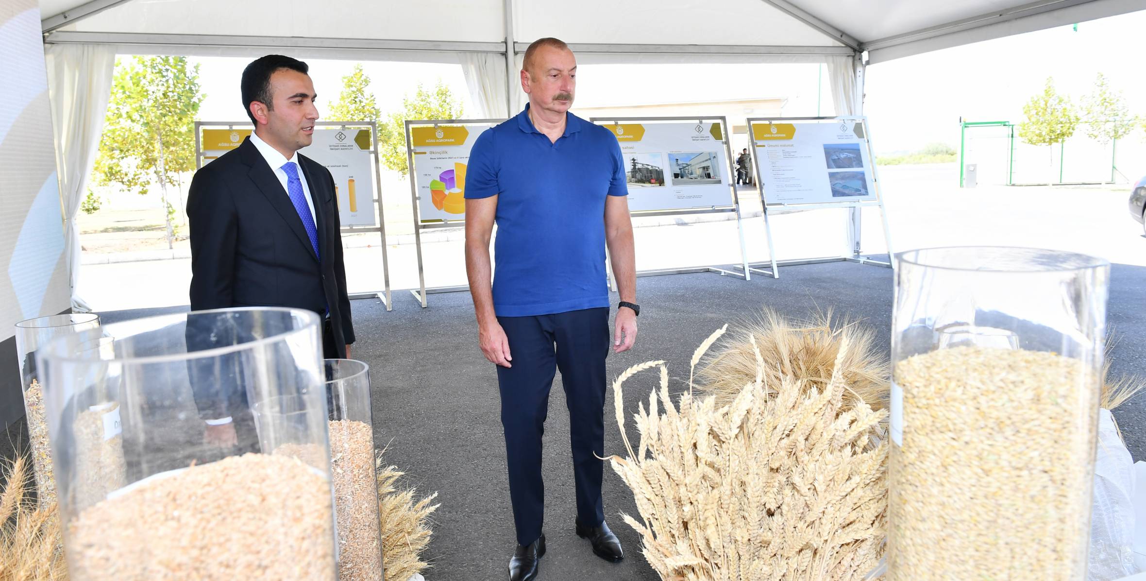 Ильхам Алиев ознакомился с деятельностью Агсуинского агропарка
