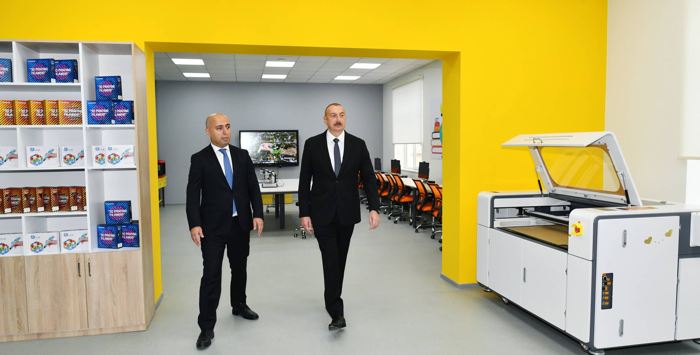 Ilham Aliyev viewed conditions created at newly-built school No2 in Saray settlement