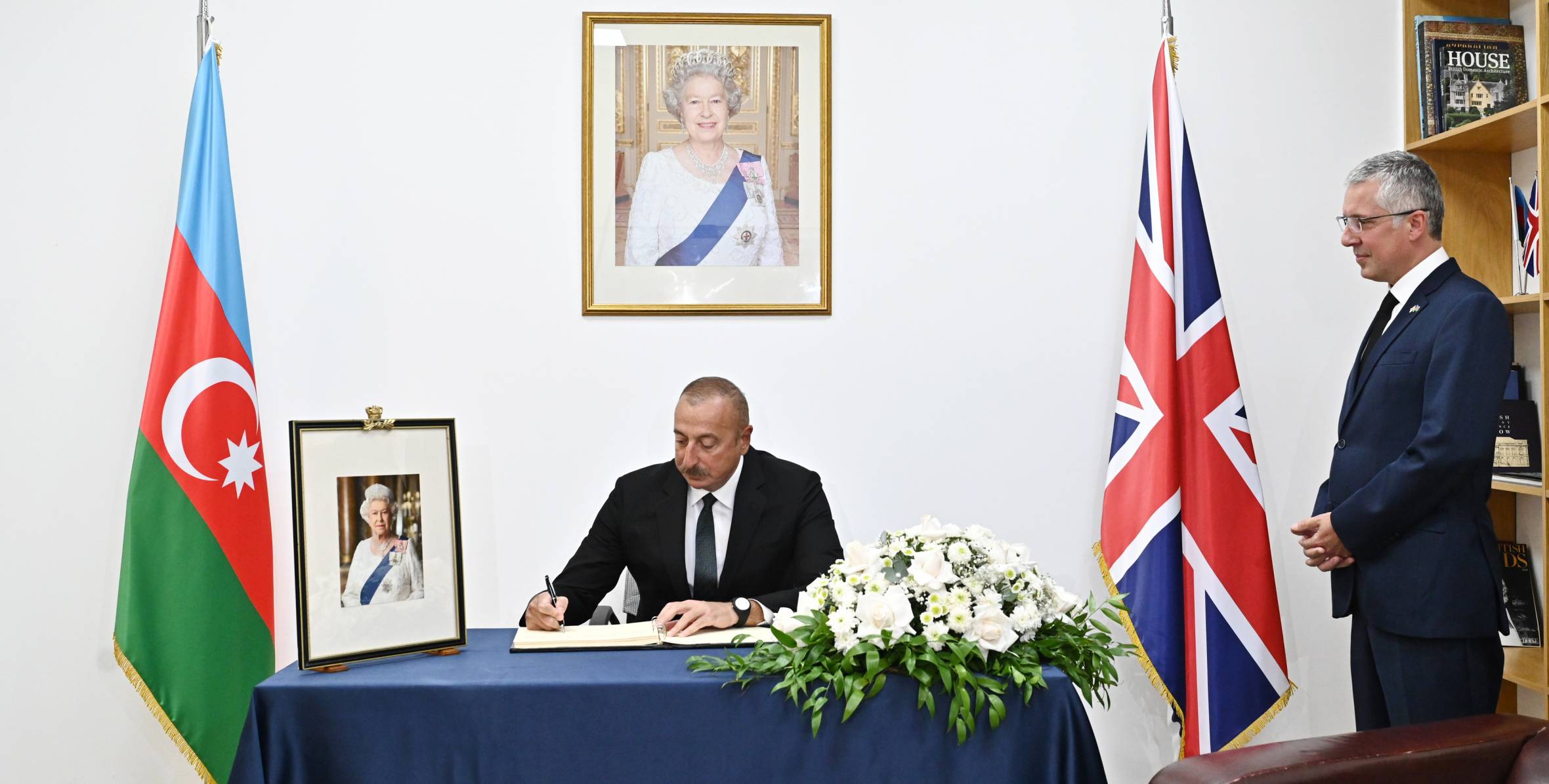 Ilham Aliyev visited UK Embassy in Azerbaijan, offered condolences over the death of Queen Elizabeth II