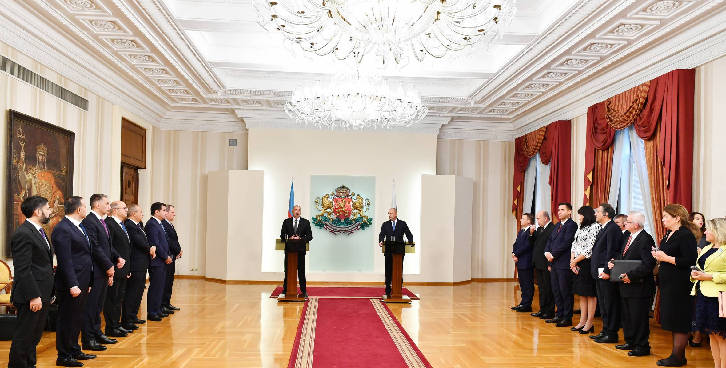 Azerbaijani, Bulgarian presidents made press statements