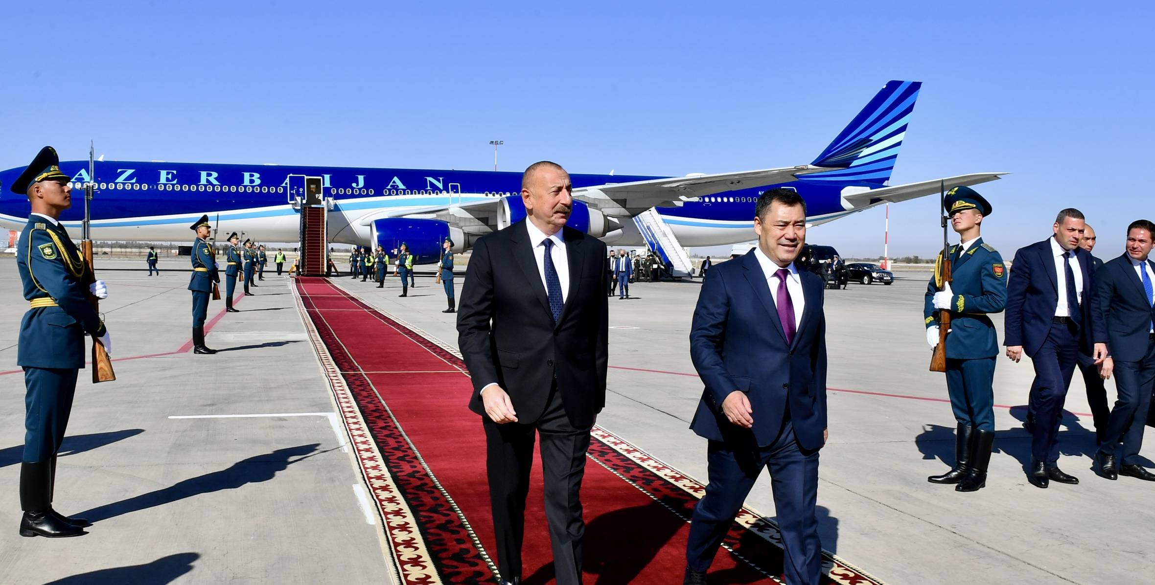 Ilham Aliyev arrived in Kyrgyzstan for state visit