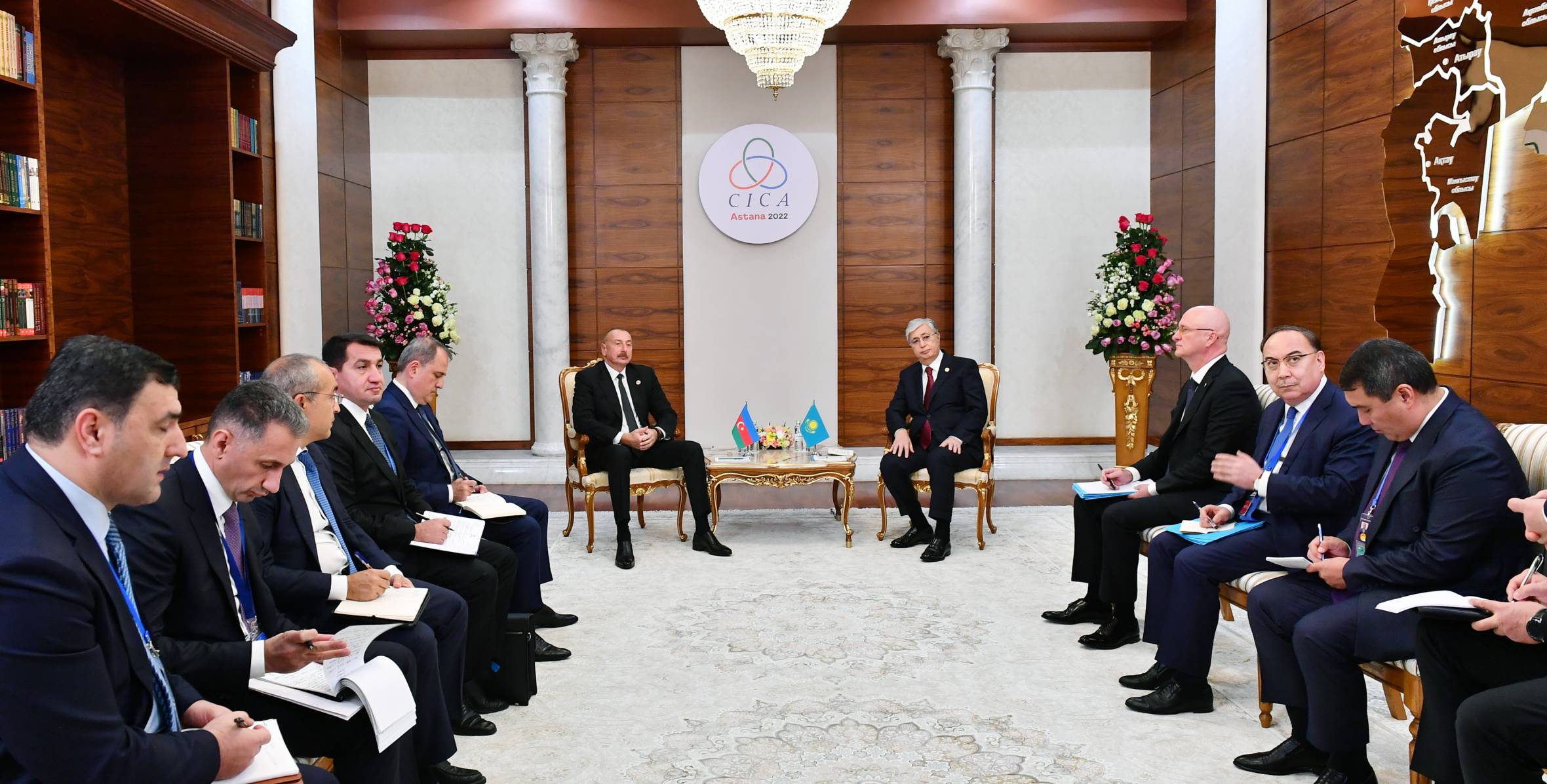 İlham Əliyevin Qazaxıstan Prezidenti  Kasım-Jomart Tokayev ilə görüşü olub