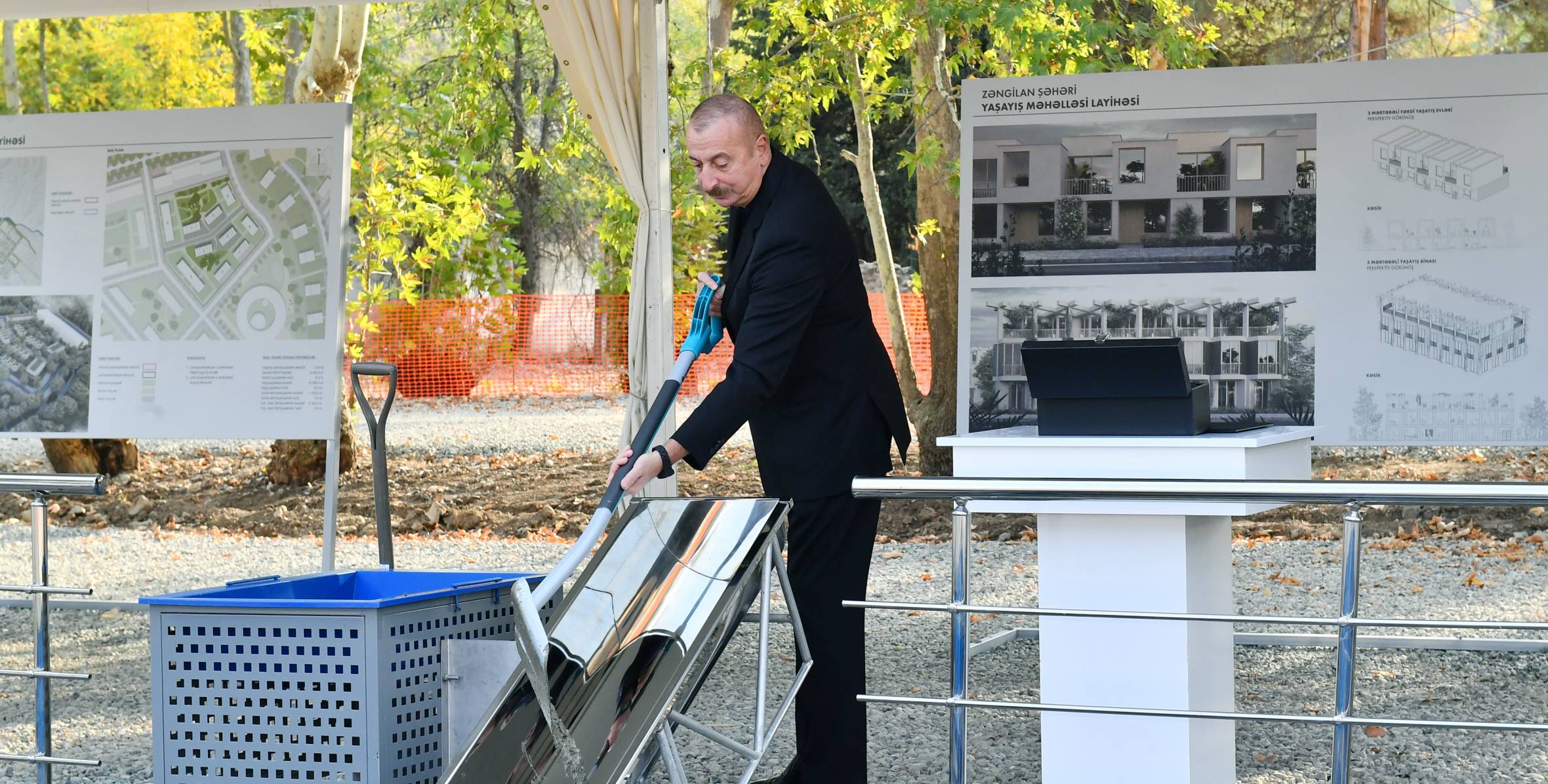 Ilham Aliyev laid foundation stone for first residential building in Zangilan