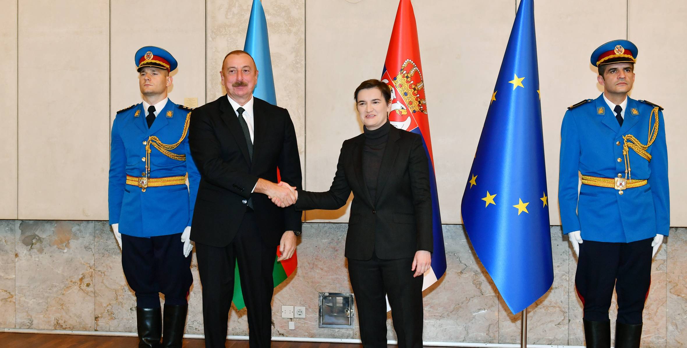 Состоялась встреча Президента Азербайджана Ильхама Алиева с премьер-министром Сербии в расширенном составе