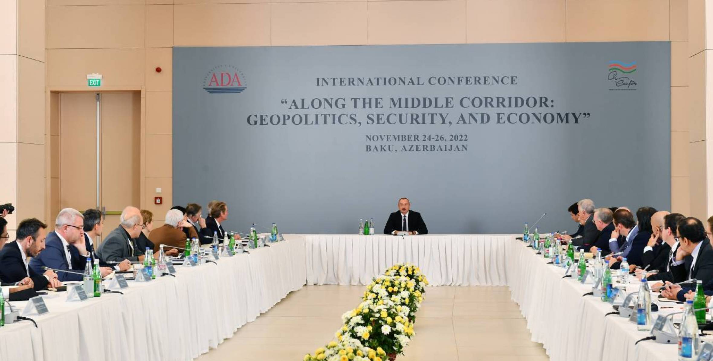 Речь Ильхама Алиева на международной конференции в Баку на тему «Вдоль Среднего коридора: геополитика, безопасность и экономика»