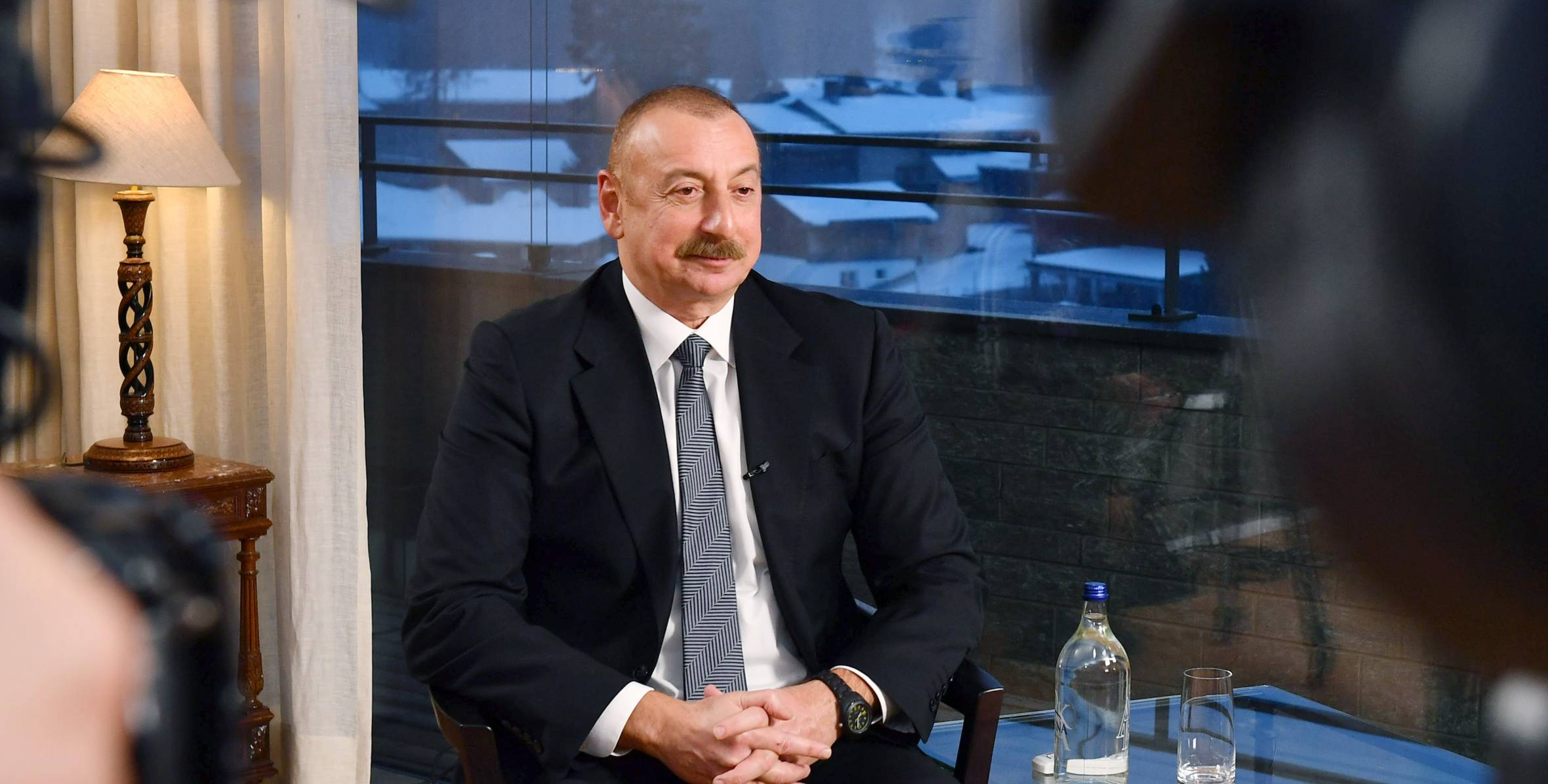 Ilham Aliyev was interviewed by China's CGTN TV channel in Davos