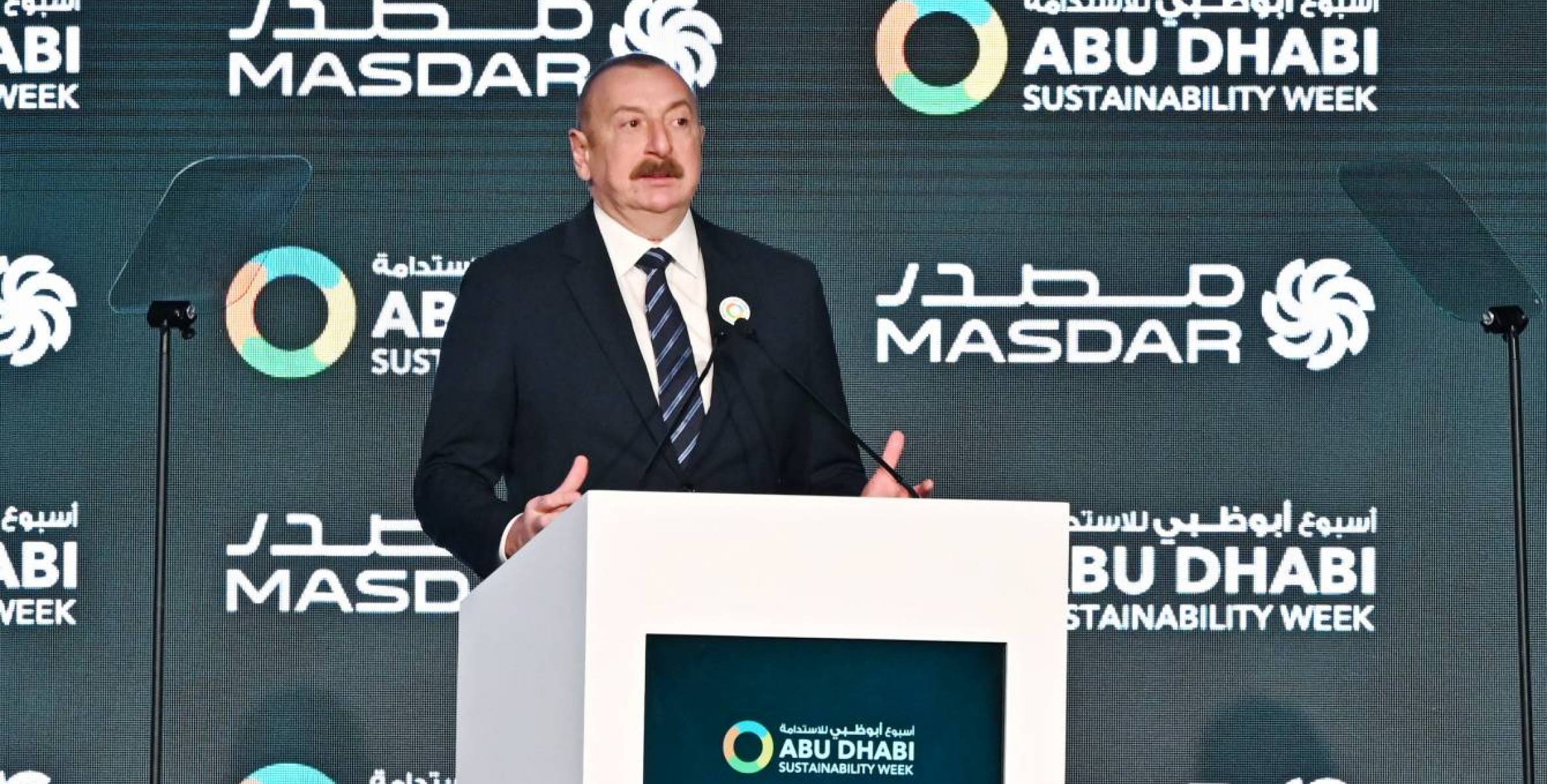 Речь Ильхама Алиева на церемонии открытия Недели устойчивого развития Абу-Даби