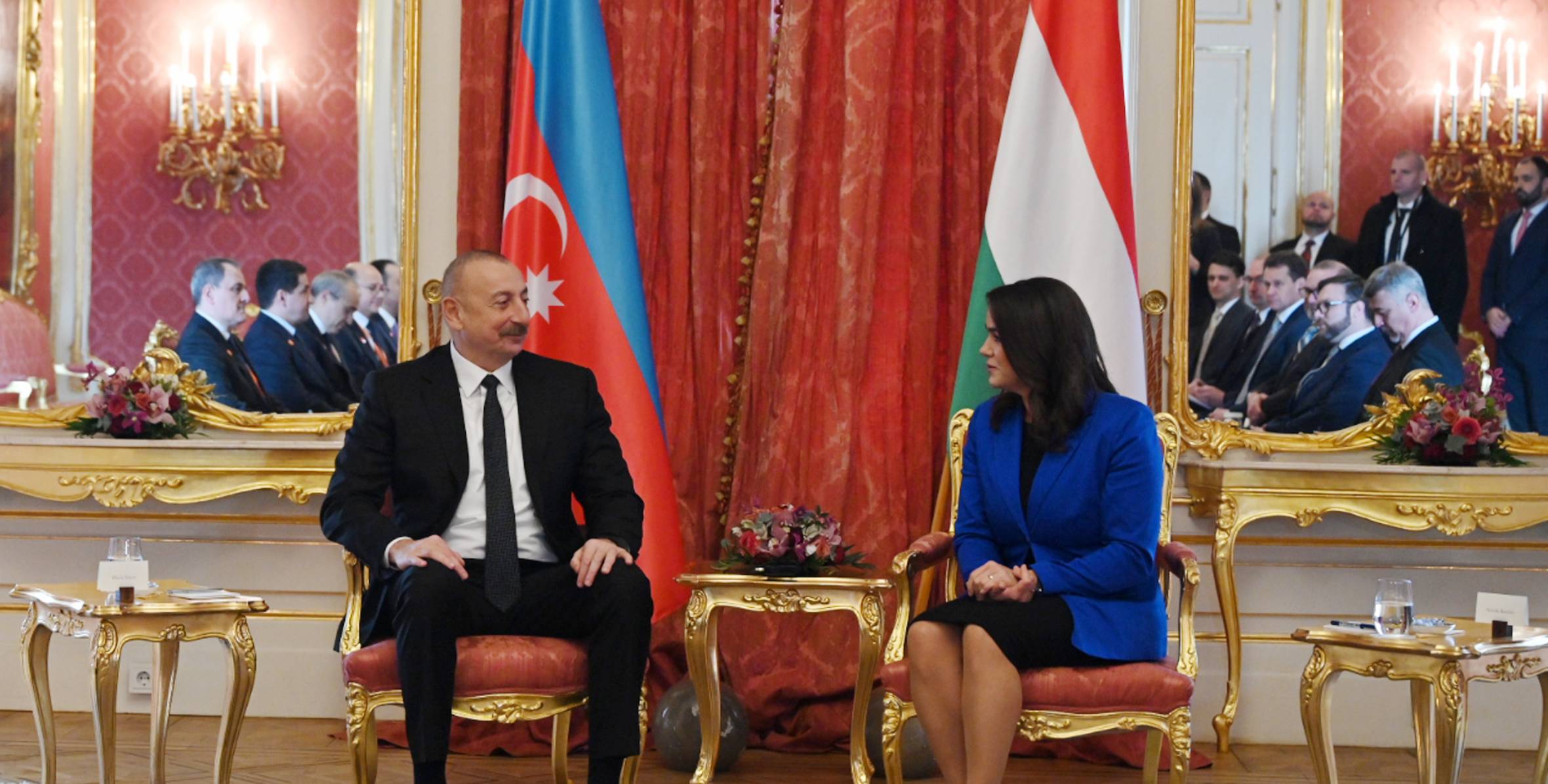 Ilham Aliyev held expanded meeting with President of Hungary Katalin Novák