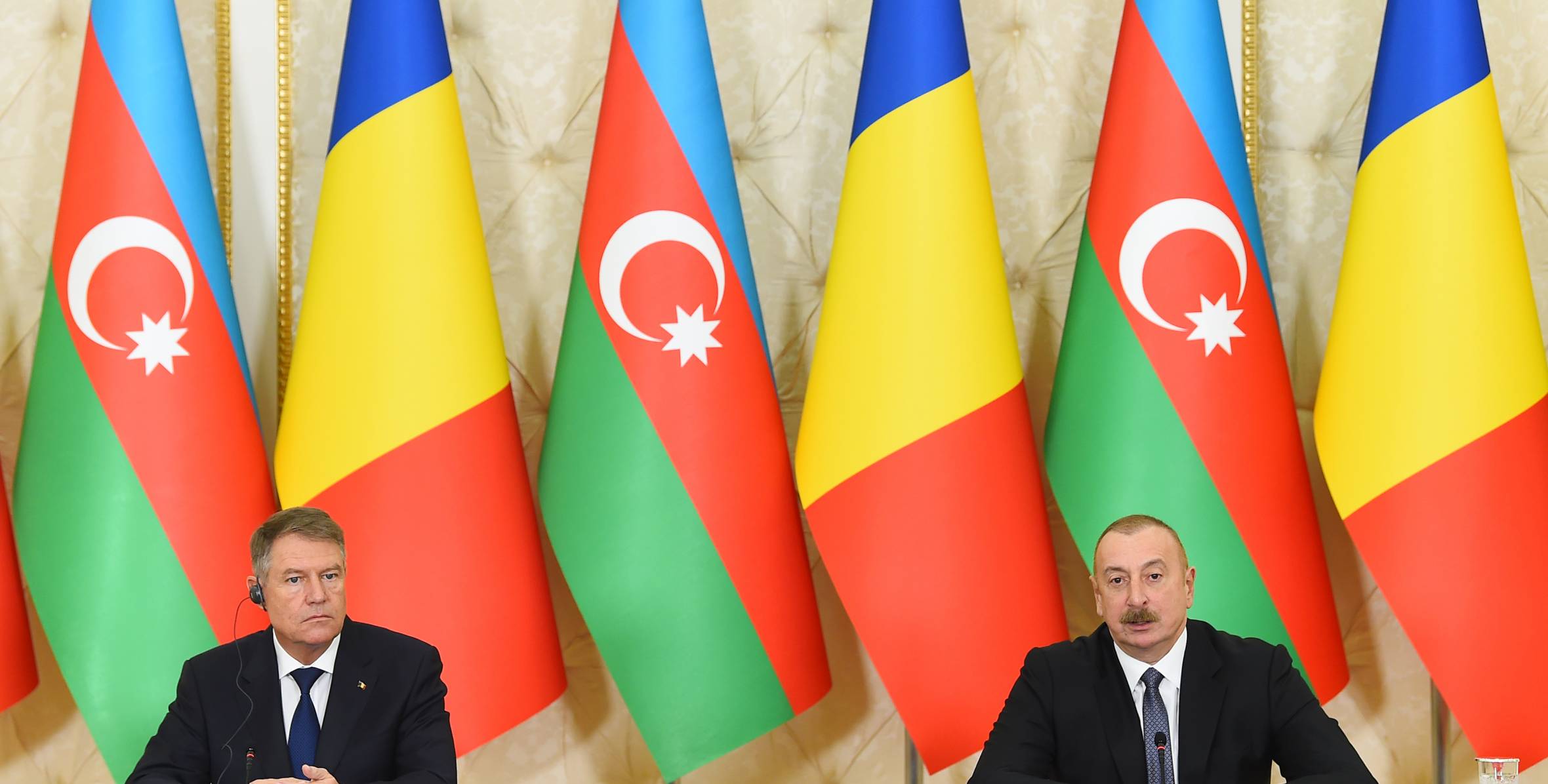 Presidents of Azerbaijan and Romania made press statements