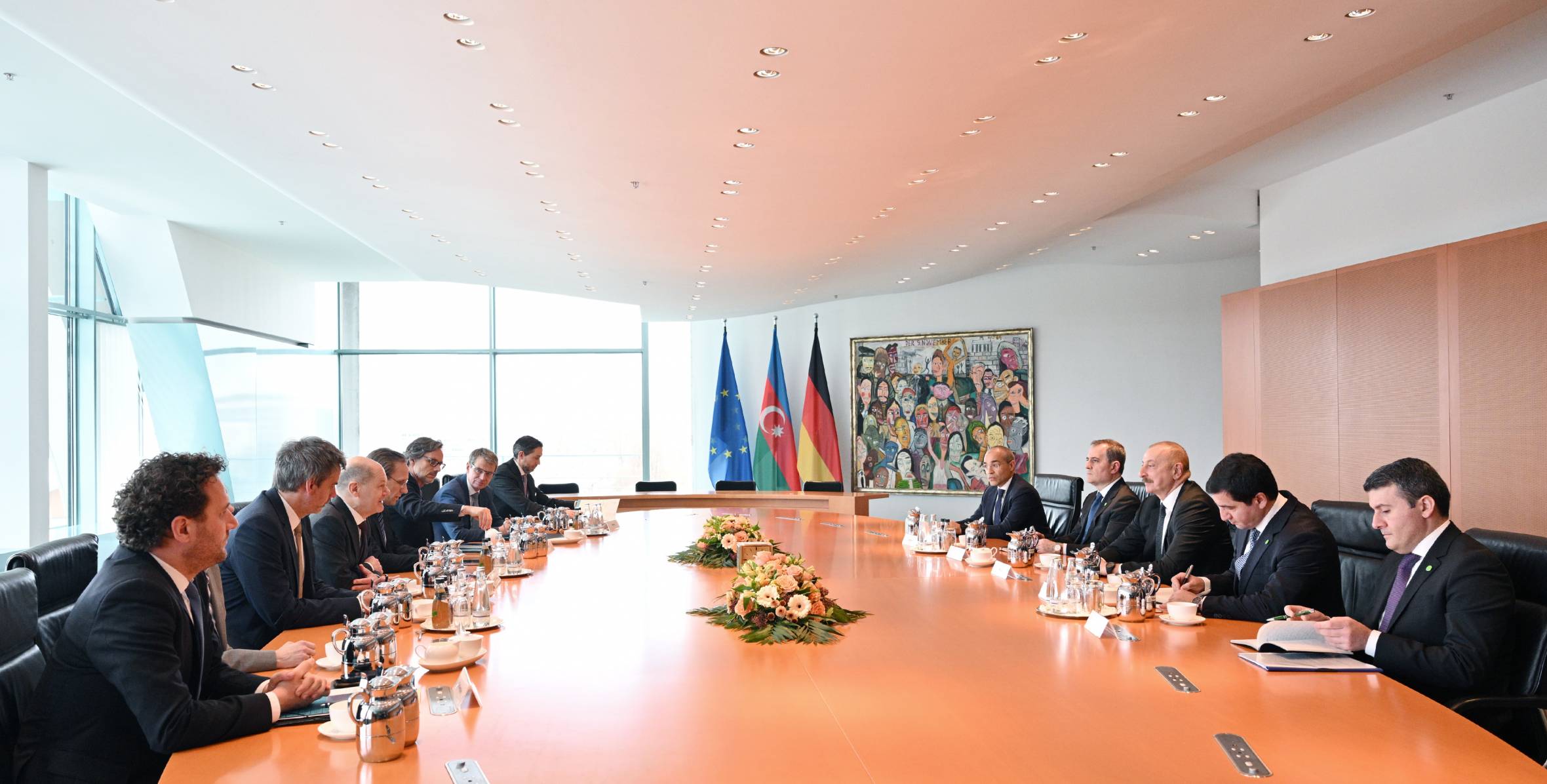 Ilham Aliyev held expanded meeting with Chancellor of Germany Olaf Scholz in Berlin