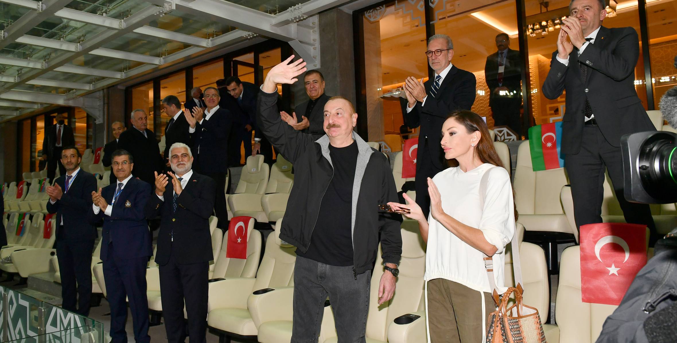 Ilham Aliyev and First Lady Mehriban Aliyeva watched Qarabag vs Galatasaray charity match