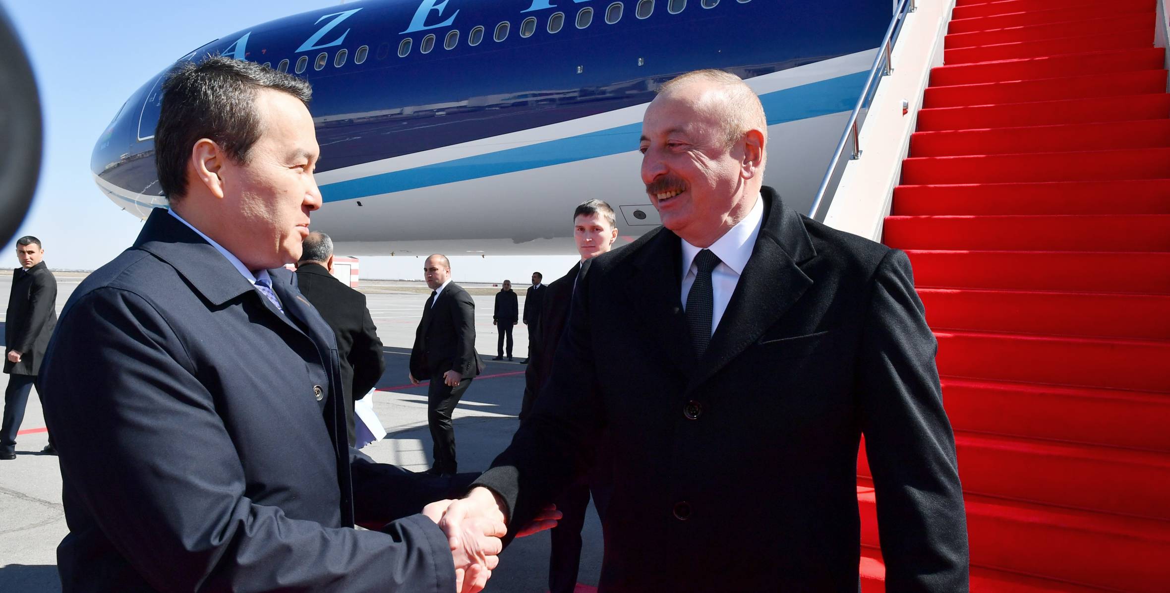 Ilham Aliyev arrived in Kazakhstan for official visit