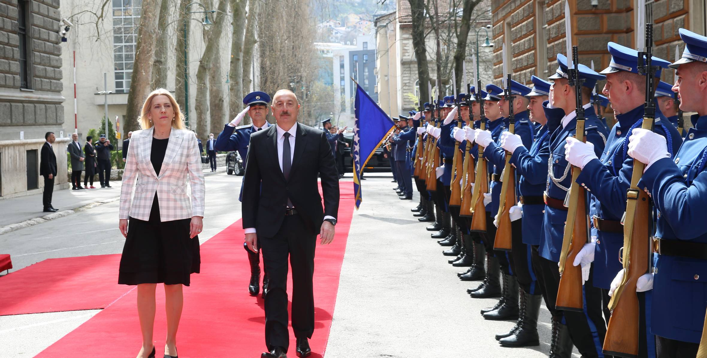 Official welcome ceremony was held for President Ilham Aliyev in Sarajevo