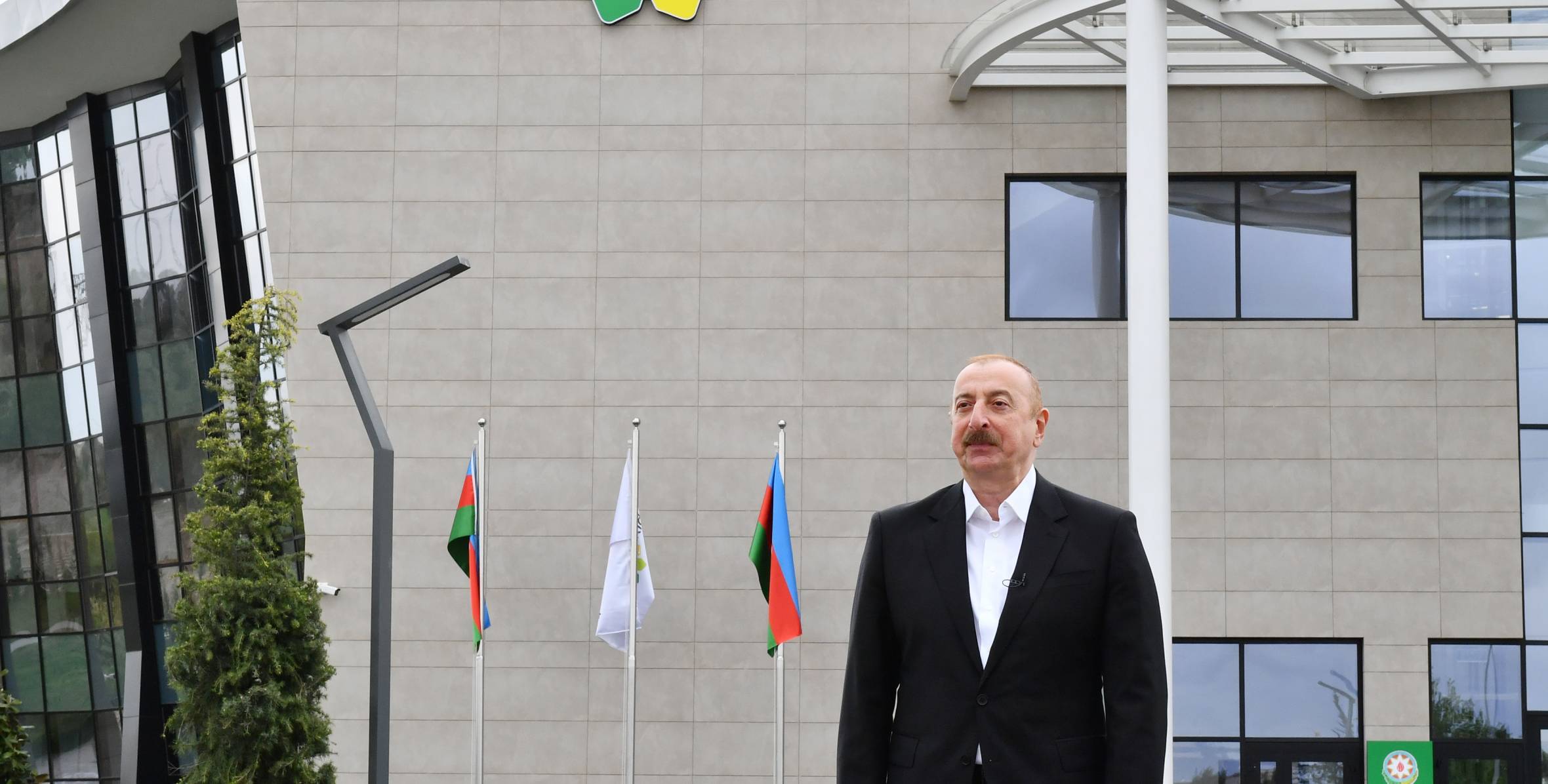 Ilham Aliyev was interviewed by Azerbaijan Television in city of Salyan